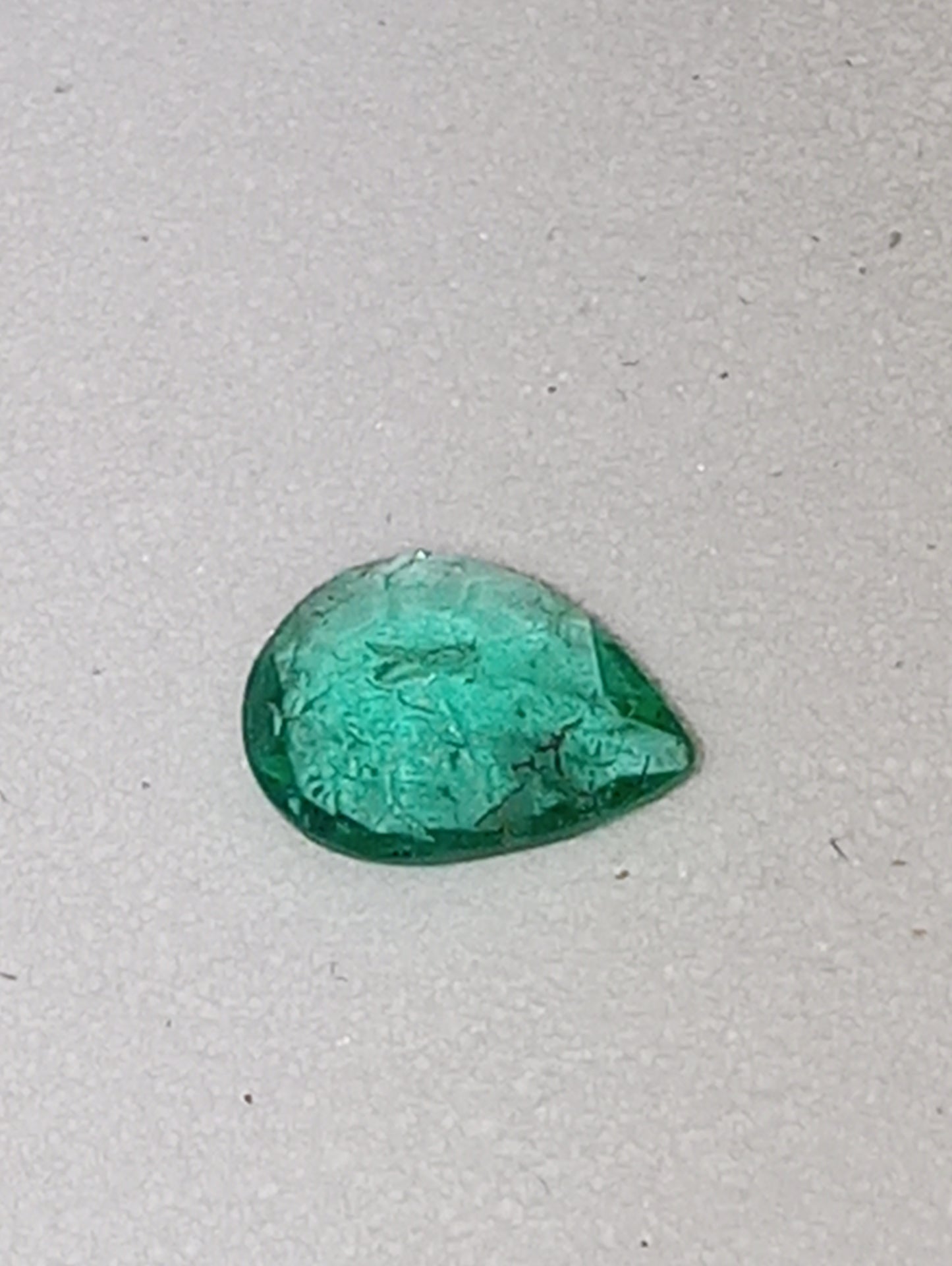 emerald gemstone African pear shape, 5mmx3.5mm, .25ct