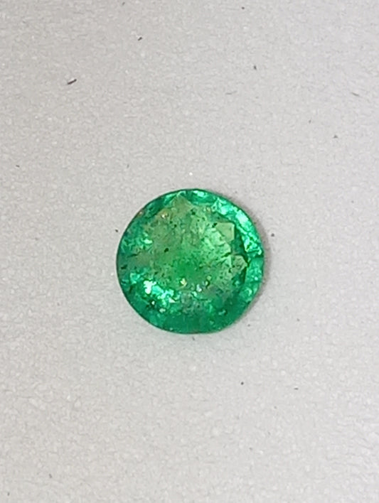 emerald gemstone African ,round cut, 4.6mm, .27ct