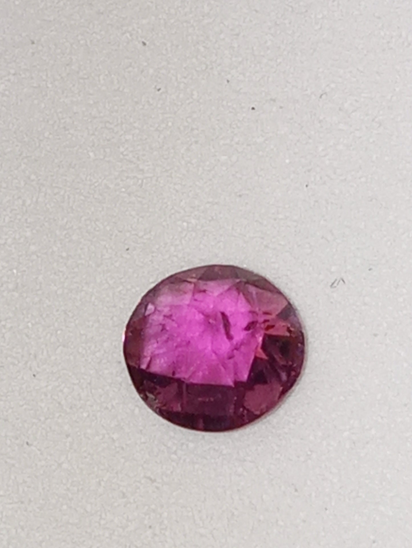 tourmaline gemstone pink , 6mm round cut, .65ct