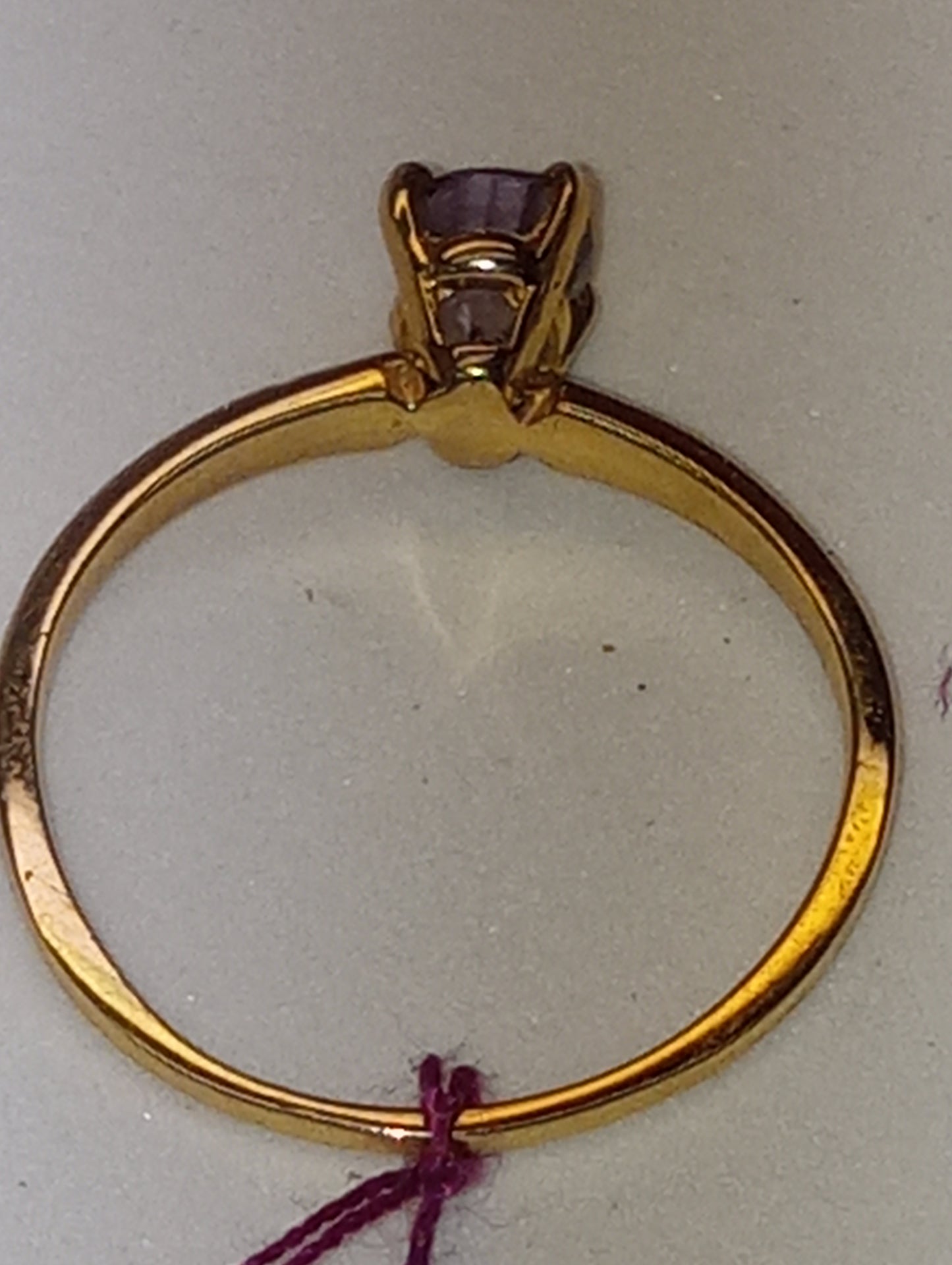 ring Burma lavender spinel 14k yellow gold