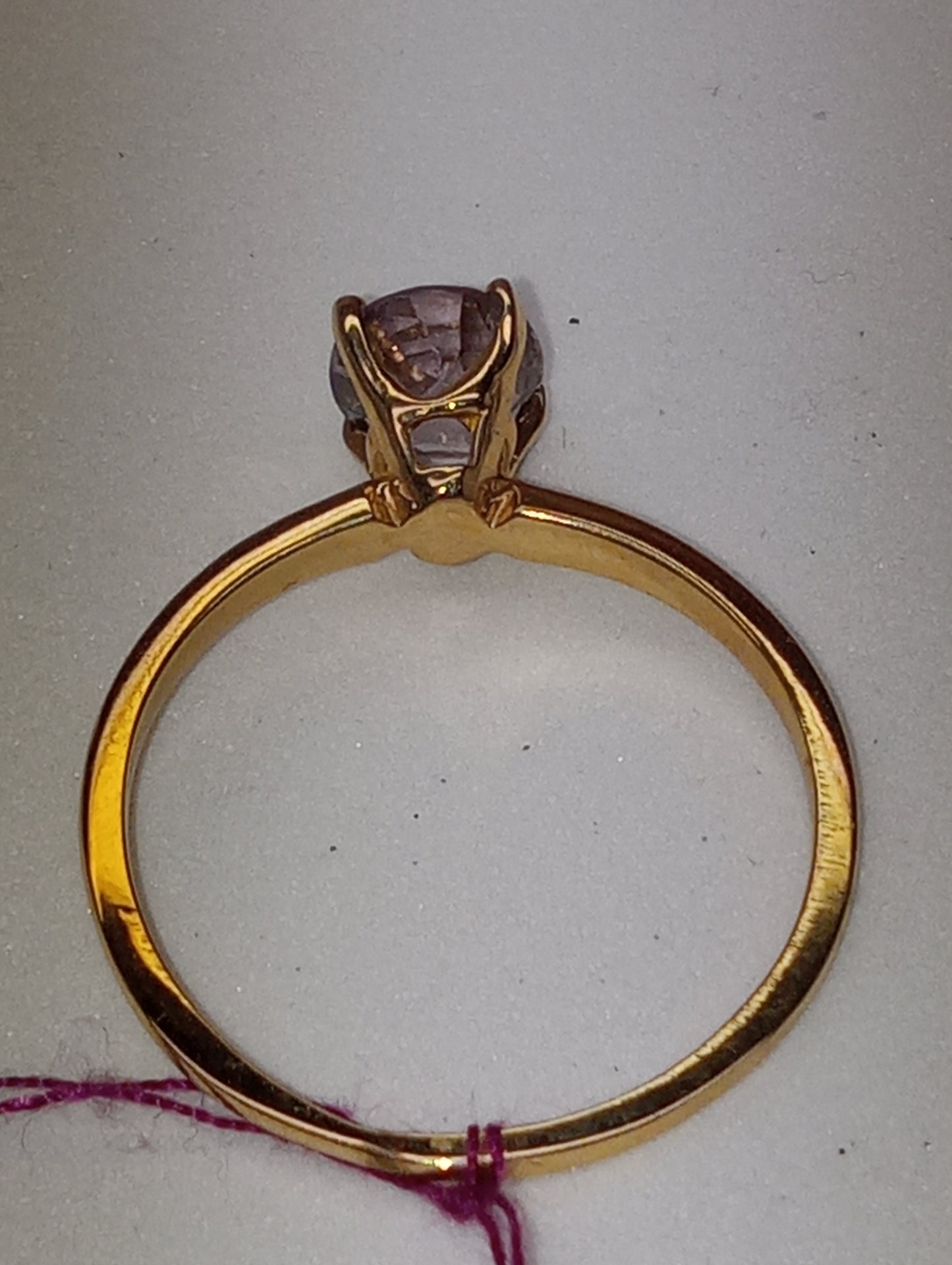 ring Burma spinel lavender 14k yellow gold
