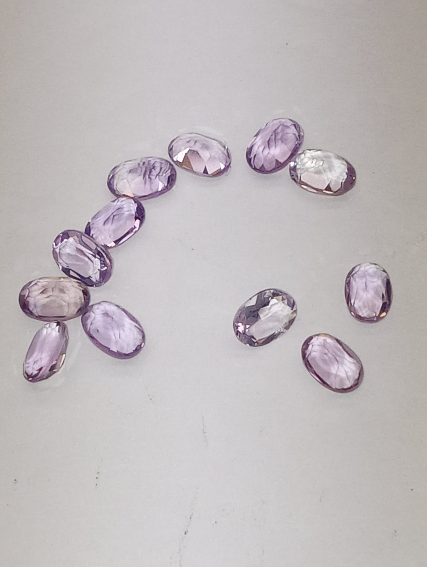 amethyst gemstones 6mmx4mm light ovals 12 stones
