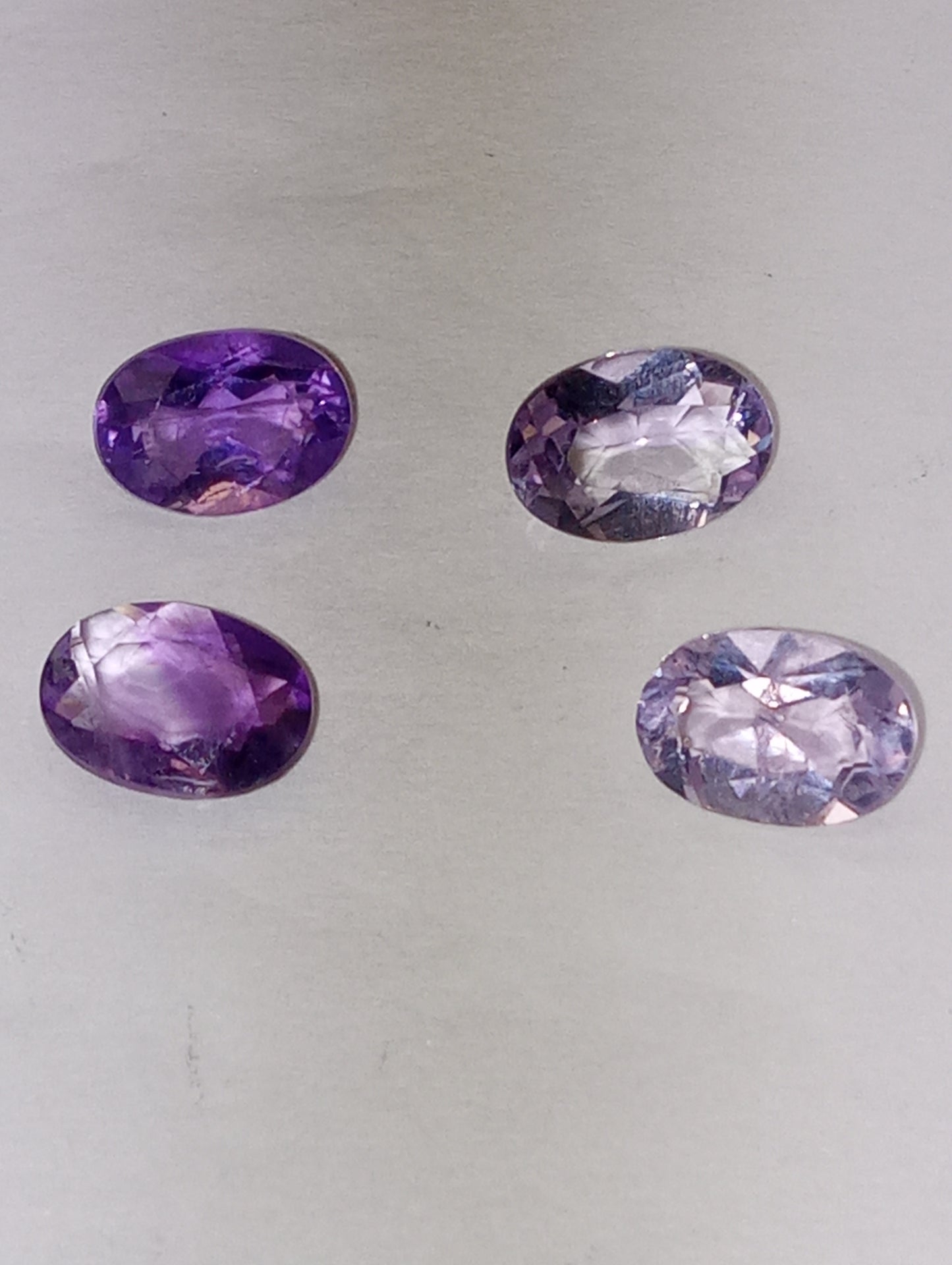 amethyst gemstones 7mmx5mm ovals 4 stones