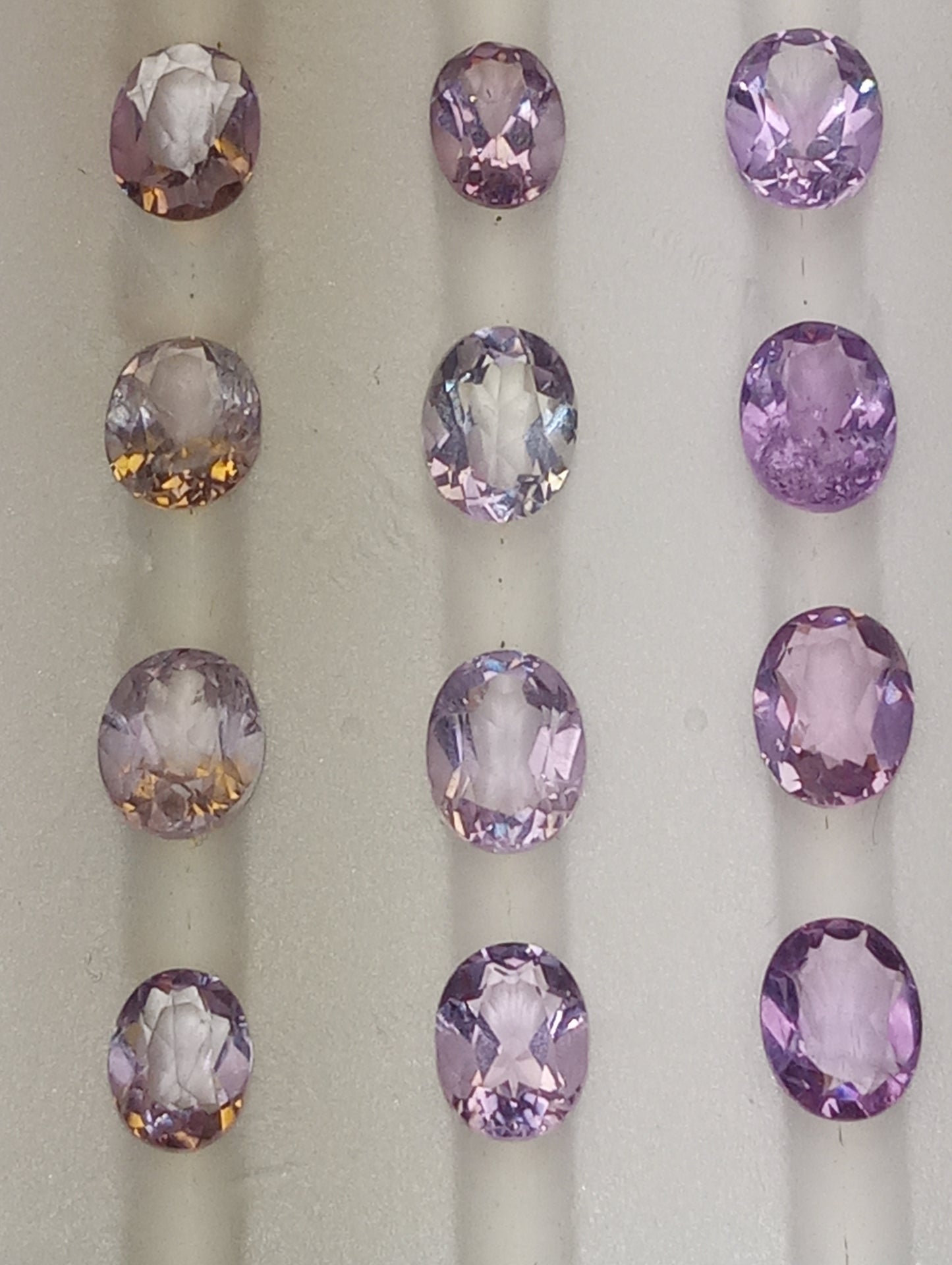 amethyst gemstones oval shape , 9mmx7mm, 12 stones