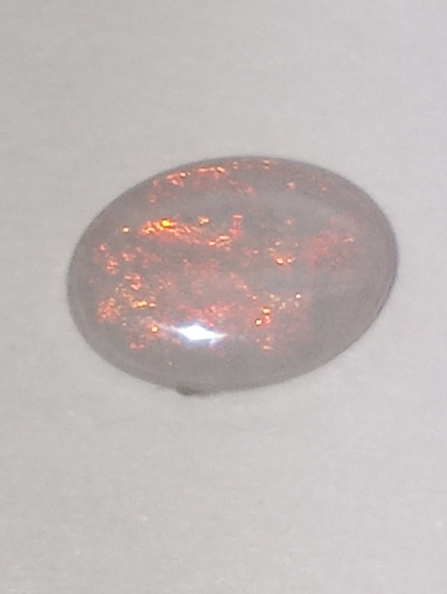 opal gemstone Mintabie gray based oval .95ct
