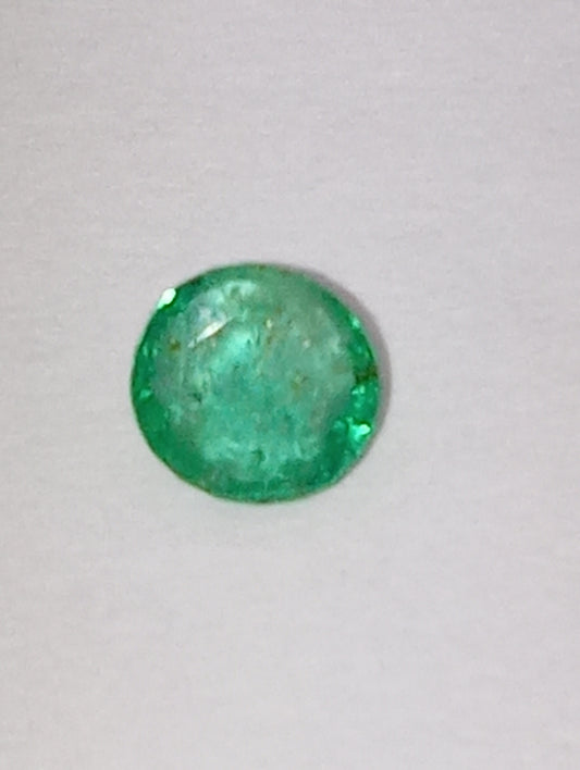 emerald gemstone African 4mm round cut, .29ct