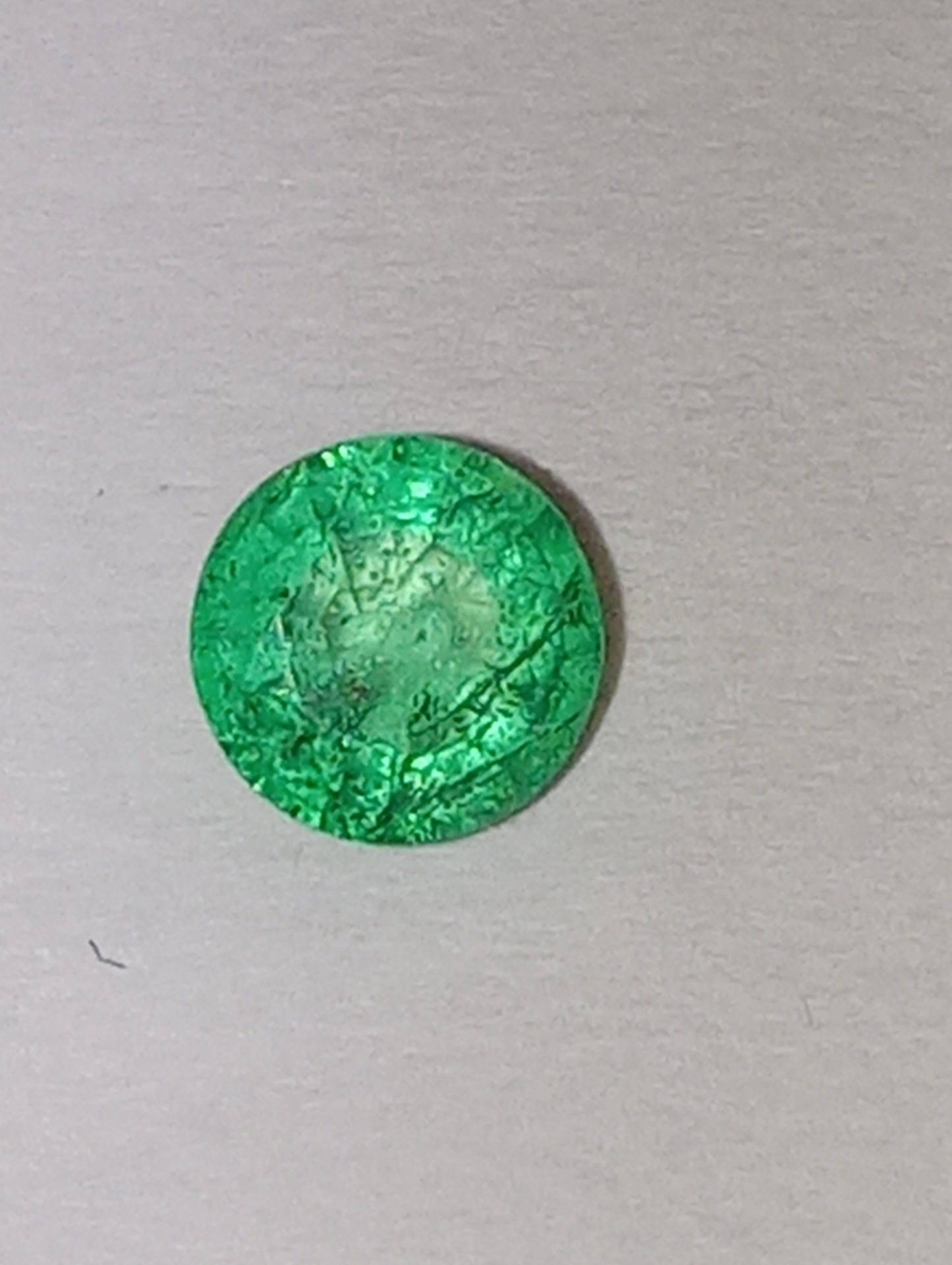 emerald gemstone African 4.5mm round cut, .32ct