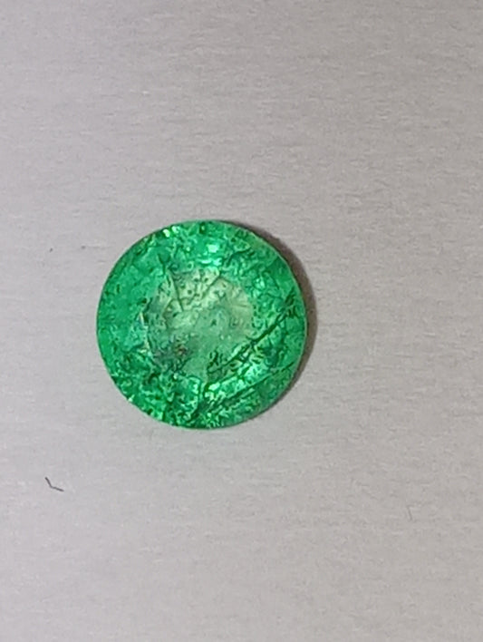 emerald gemstone African 4.5mm round cut, .32ct