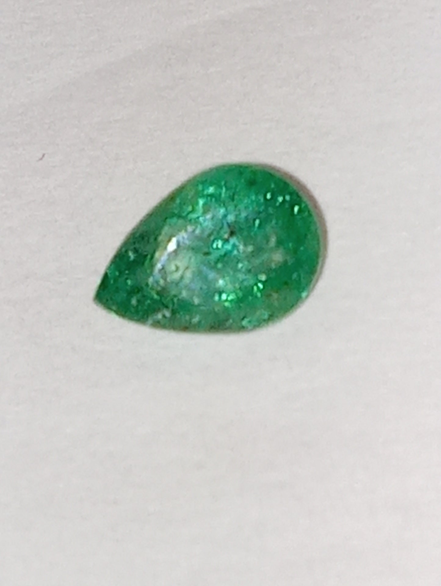 emerald gemstone African pear shape, 5mmx3.5mm, .25ct