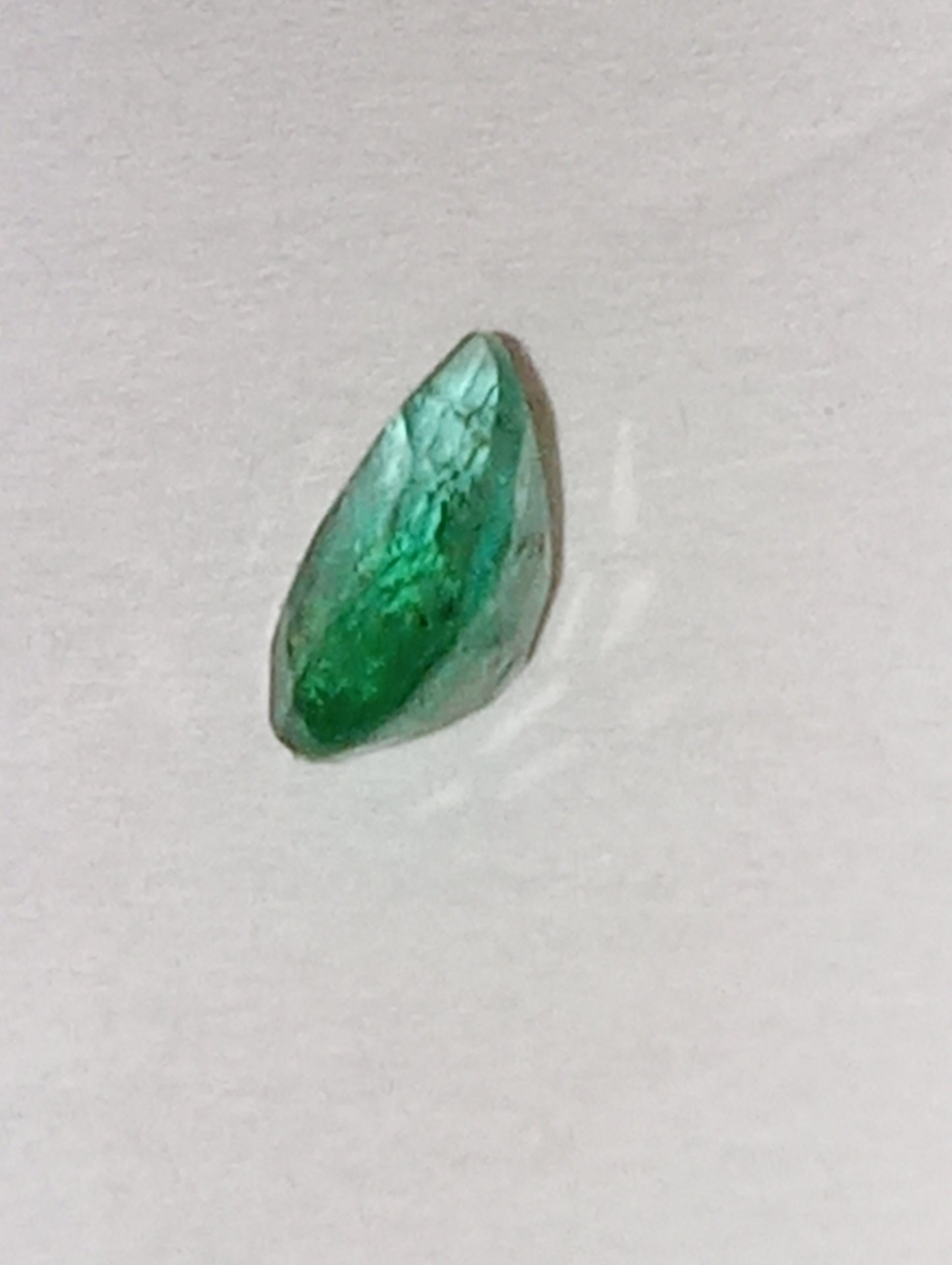 emerald gemstone African pear shape, 5mmx3.5mm, .25ct