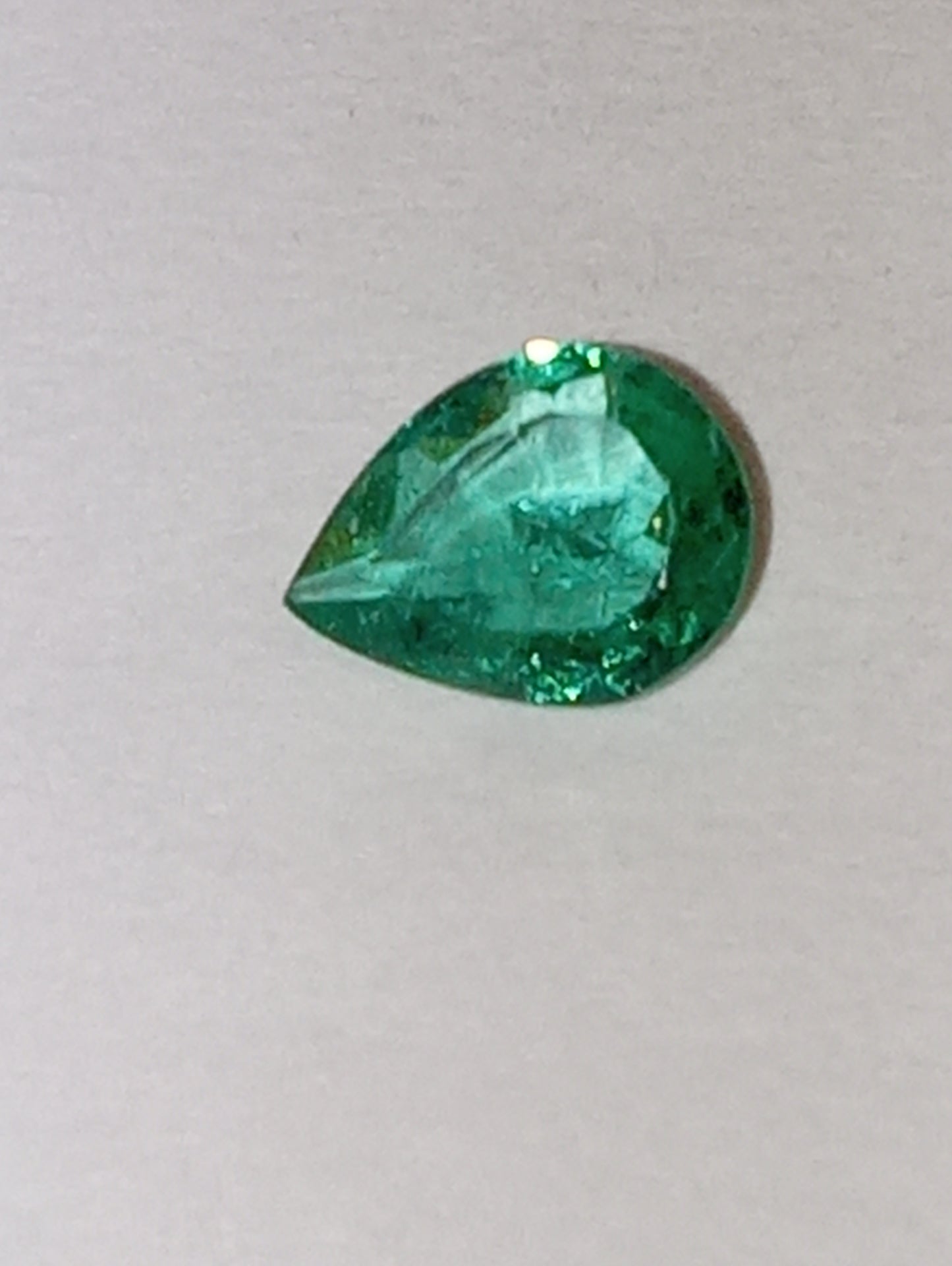 emerald gemstone African pear cut, 5.5mmx4mm, .25ct