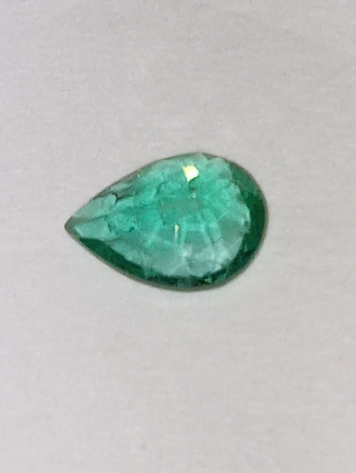 emerald gemstone African pear cut, 5.5mmx4mm, .25ct