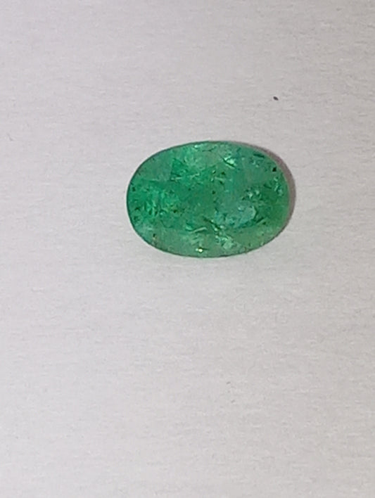 emerald gemstone African oval, 5mmx3.8mm, .29ct