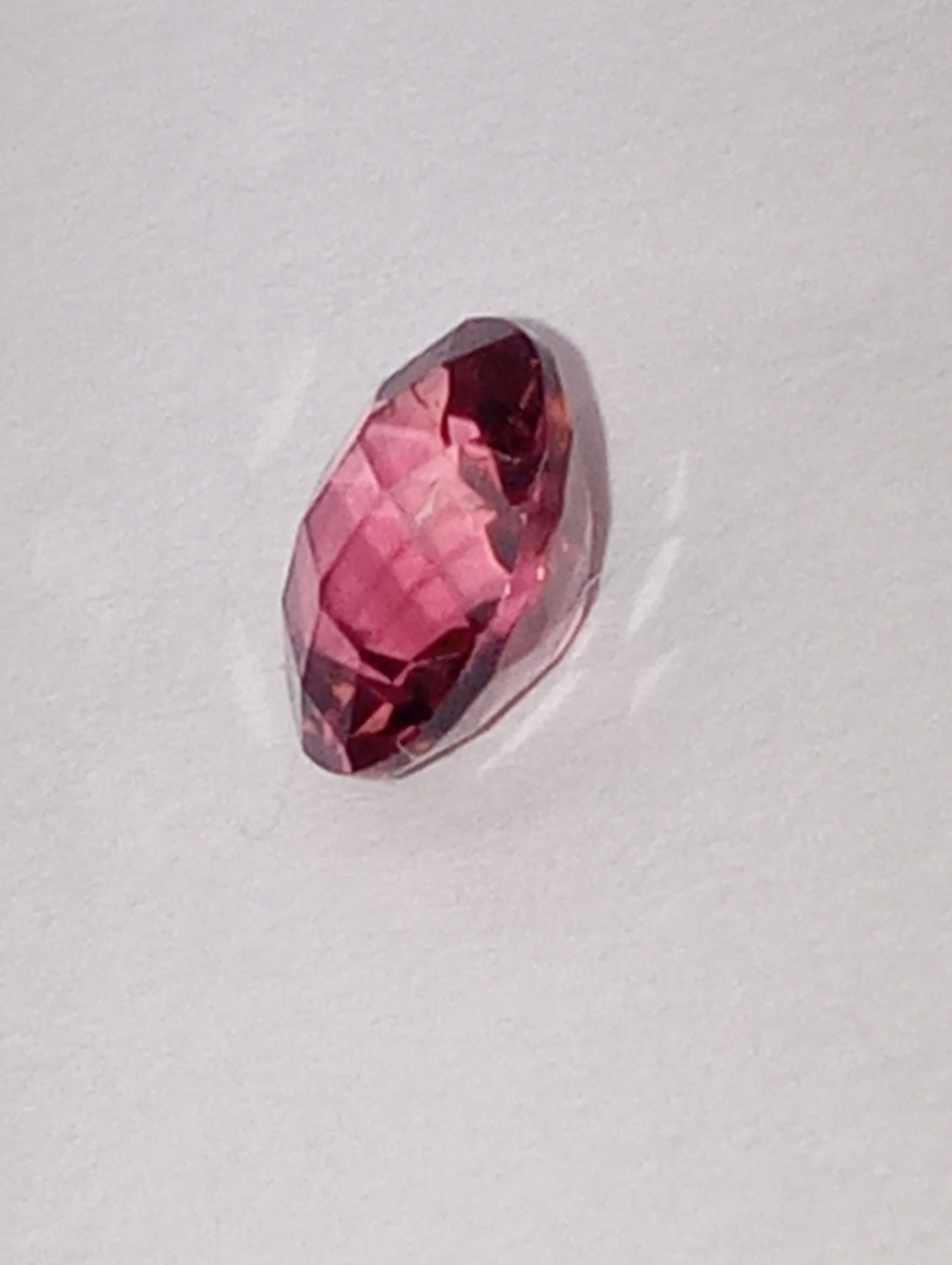 tourmaline gemstone pink 6mm round cut,  checkerboard cut