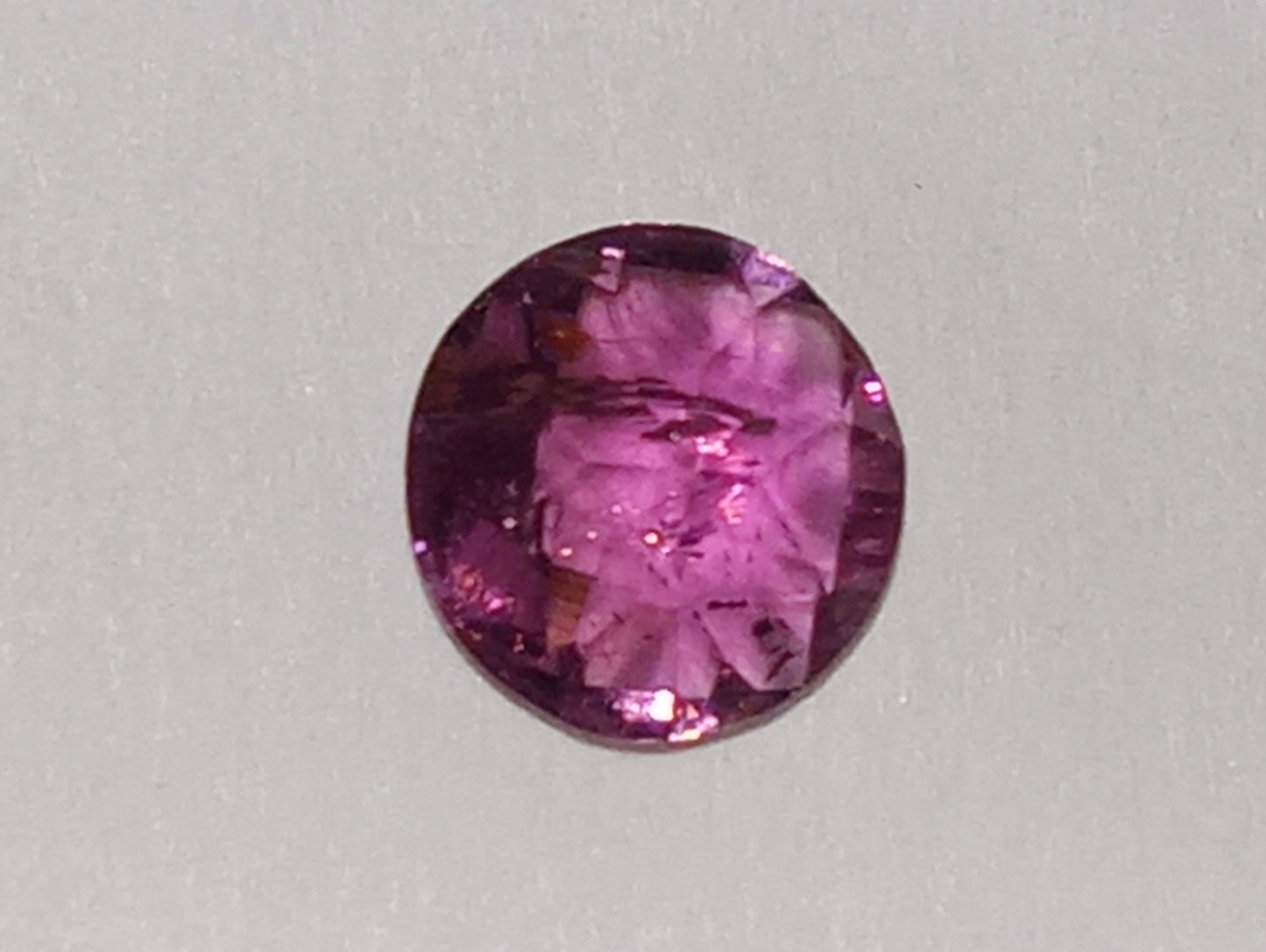 tourmaline gemstone pink , 6mm round cut, .65ct