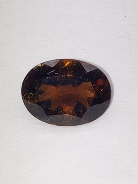 tourmaline gemstone brown 8mmx6mm oval cut, 1.05ct