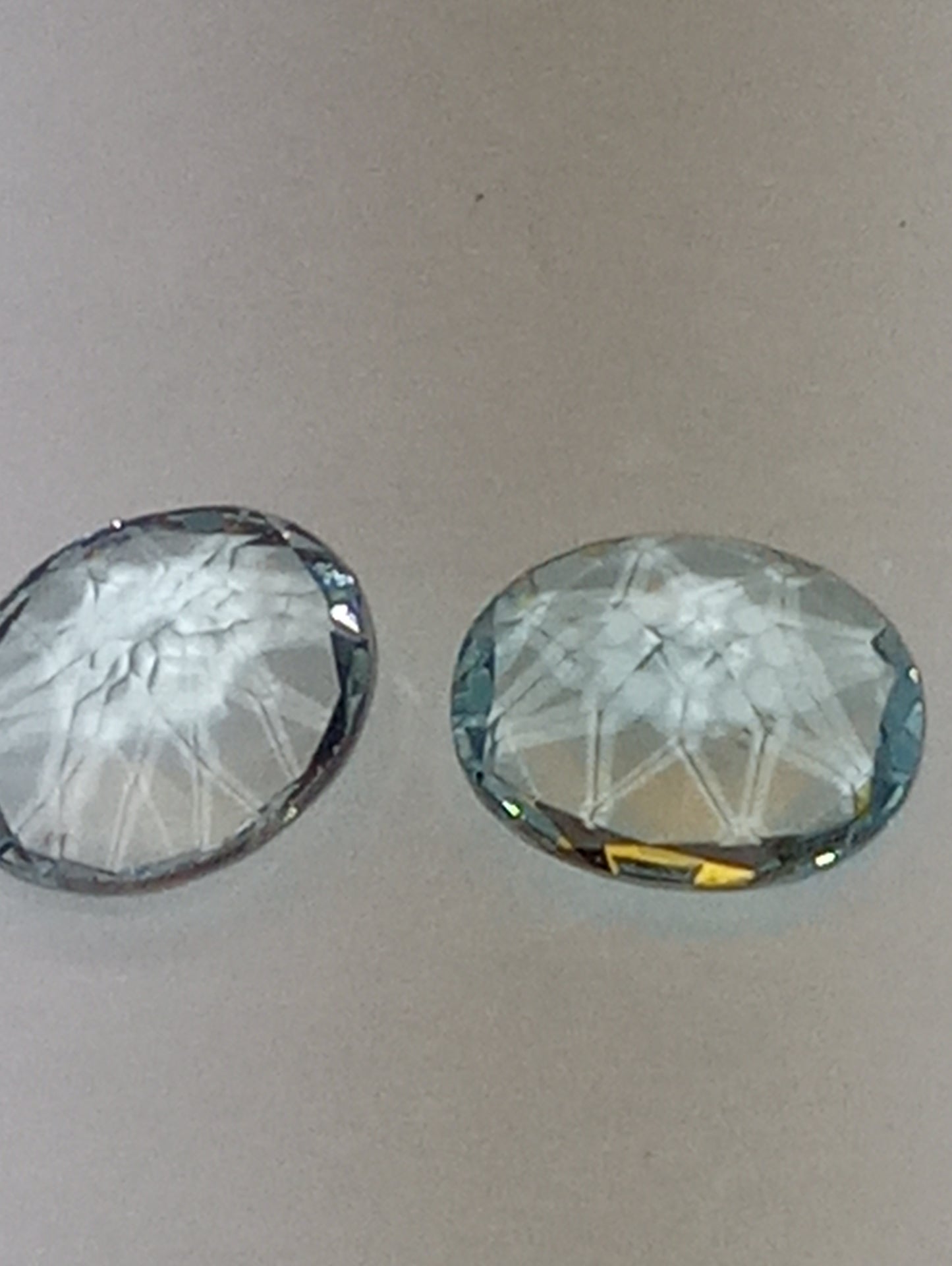 aquamarine gemstones 10mmx8mm oval cut, 2 stones , 4.38ctw