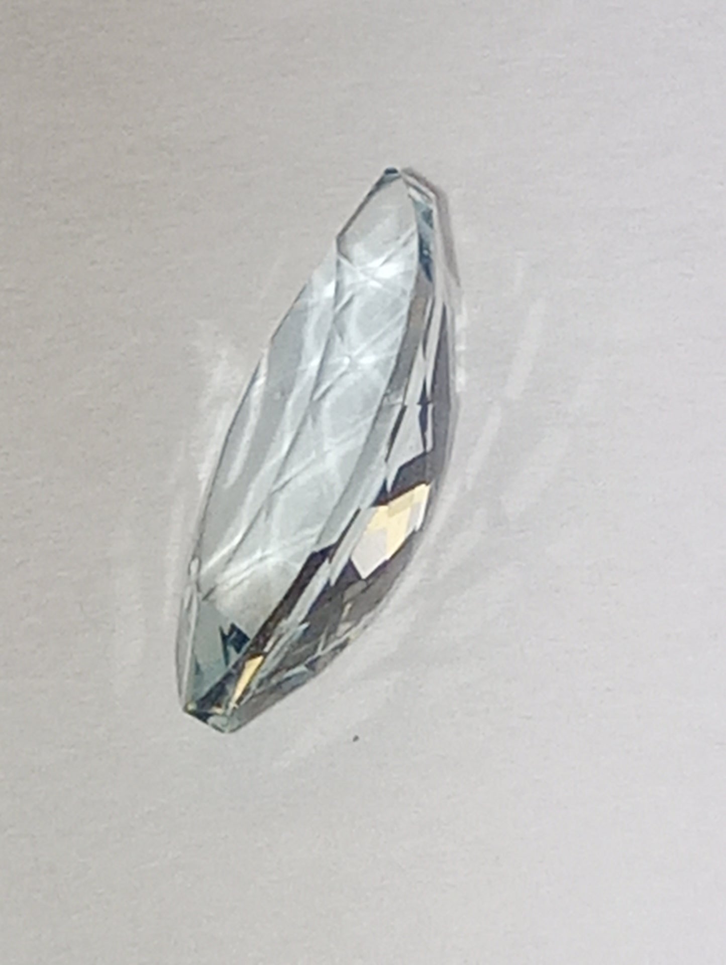 aquamarine gemstone, light blue, 12mmx6mm marquise cut, 1.52ct