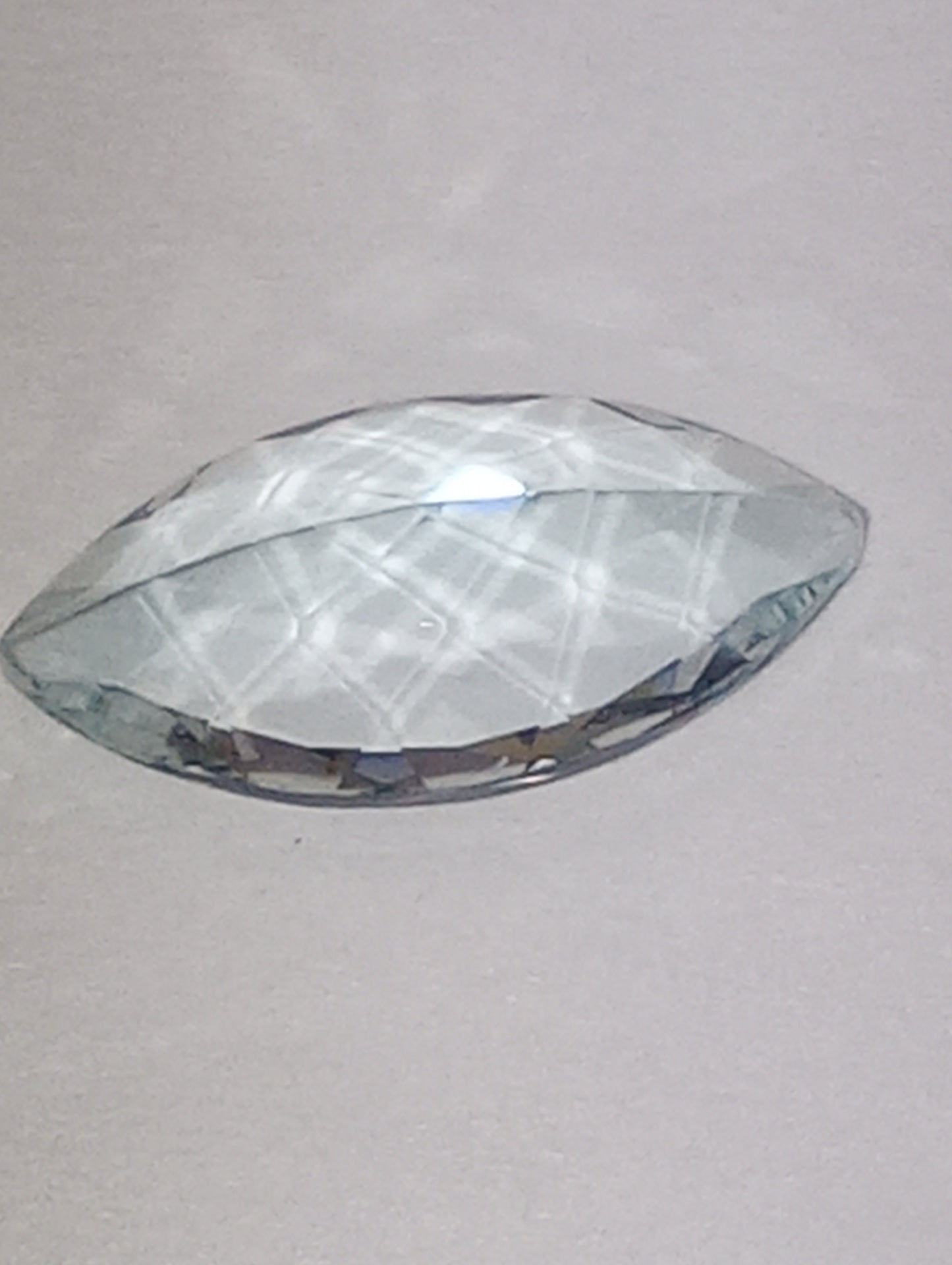 aquamarine gemstone, light blue, 12mmx6mm marquise cut, 1.52ct