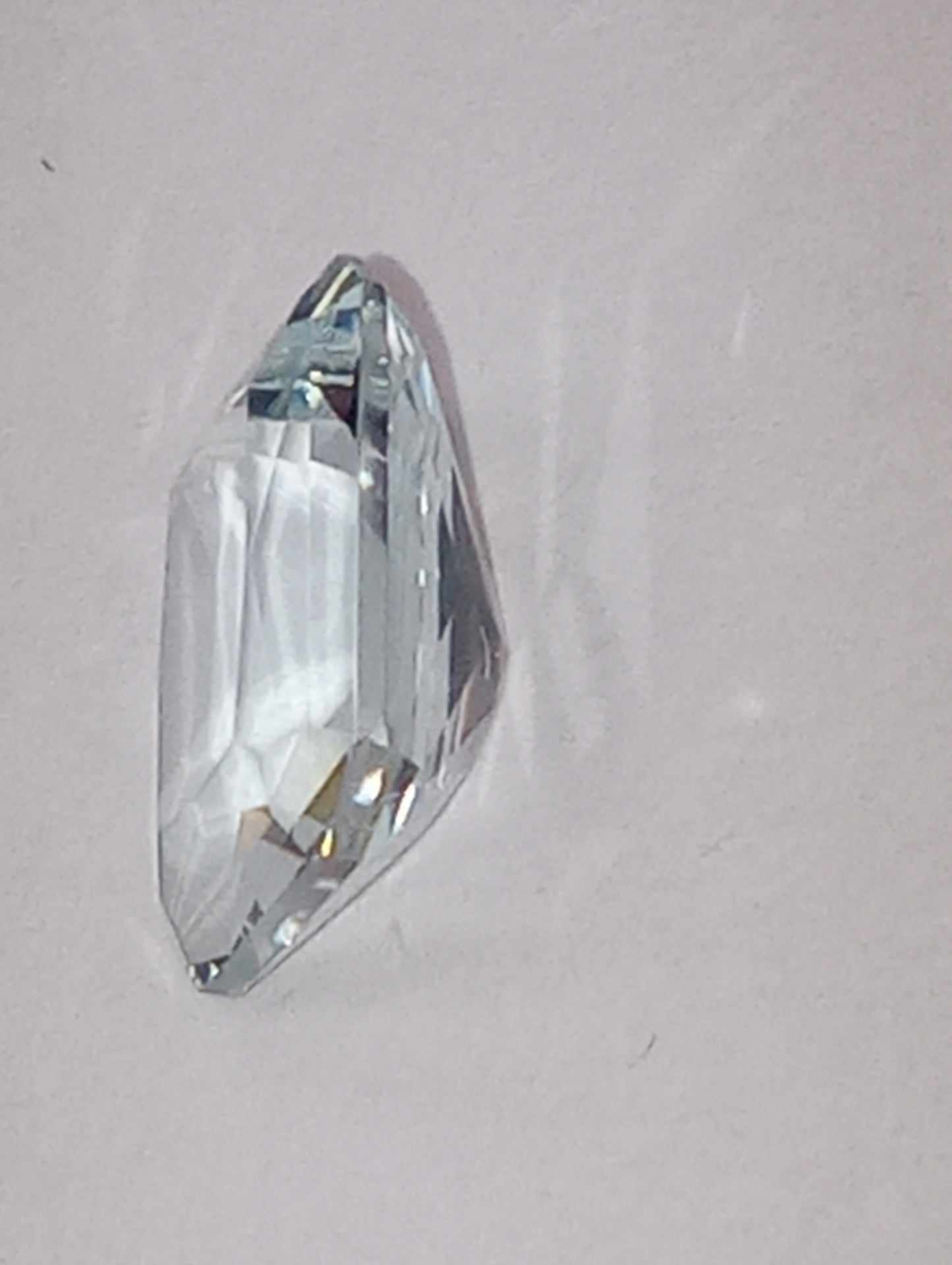 aquamarine  gemstone light blue 9mmx7mm emerald cut