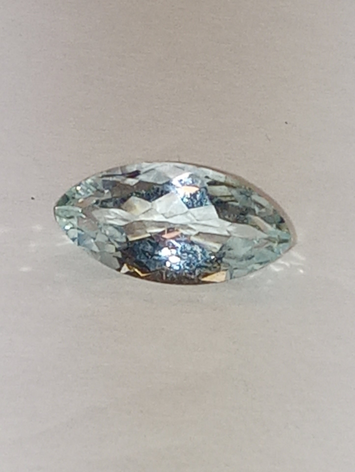 aquamarine gemstone light blue, 12mmx6mm marquise cut, 1.86ct