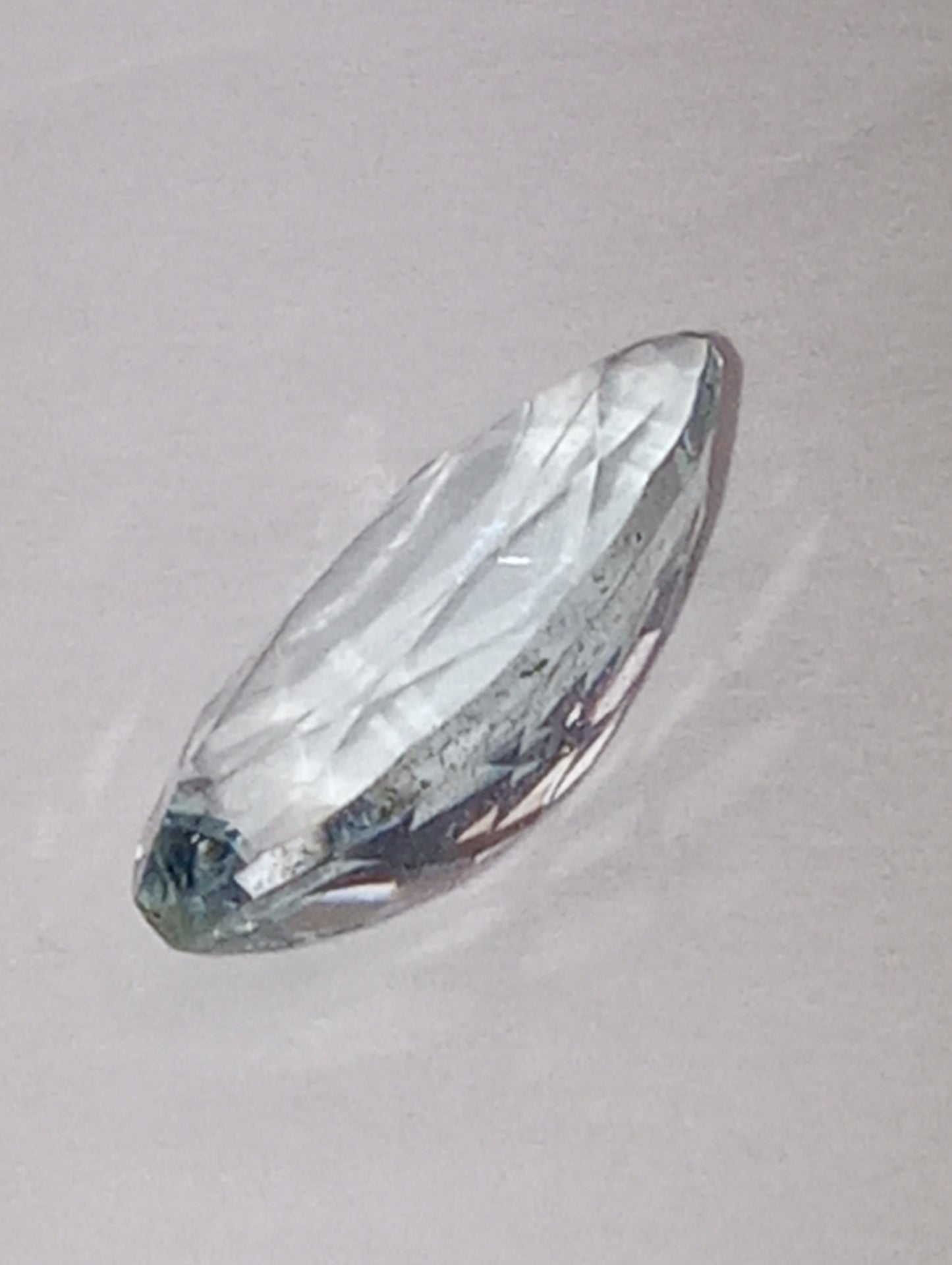 aquamarine gemstone light blue, 12mmx6mm marquise cut, 1.86ct