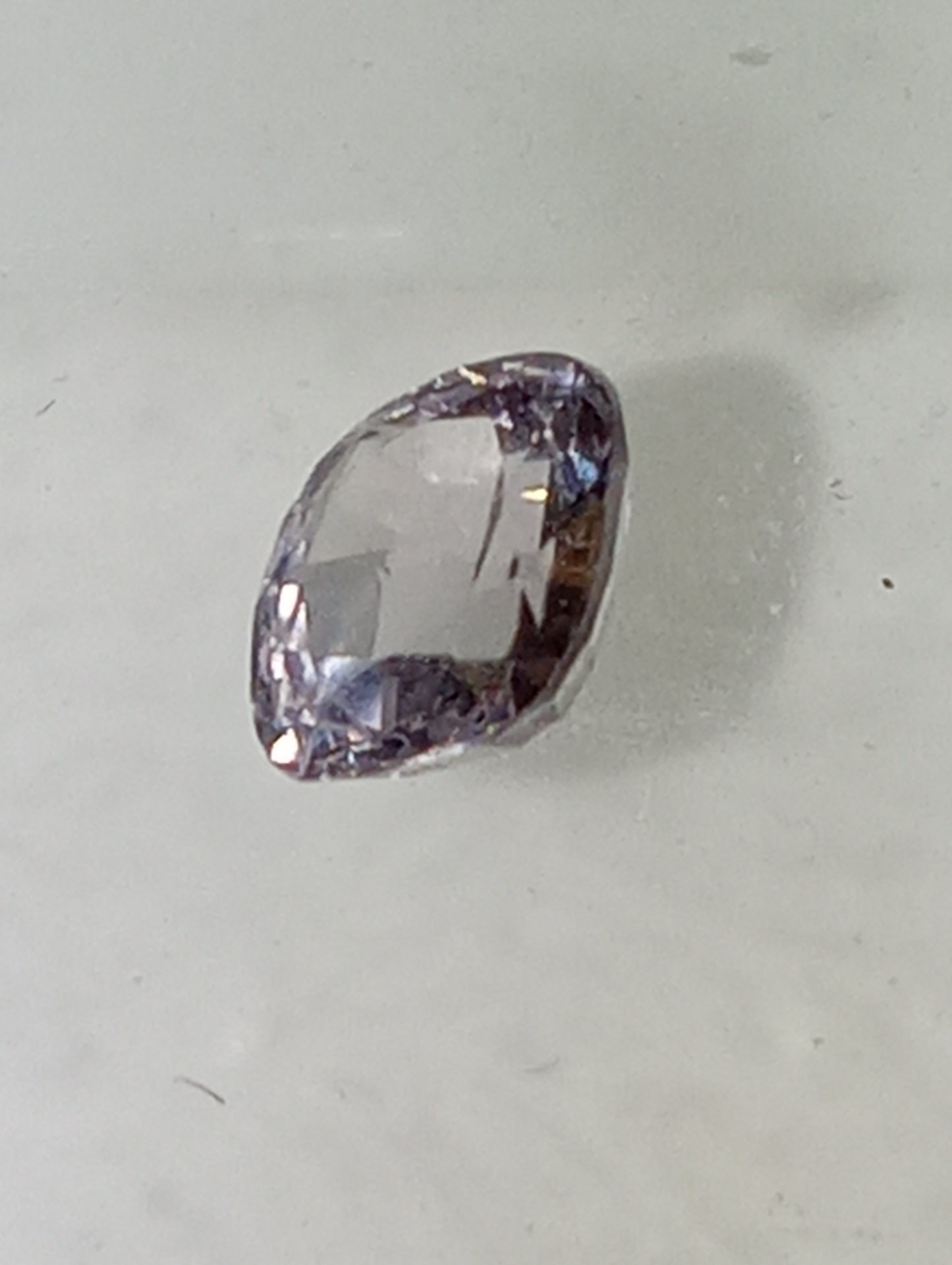 spinel gemstone Burmese, lavender, 5.5mmx 5mm cushion cut, .68ct