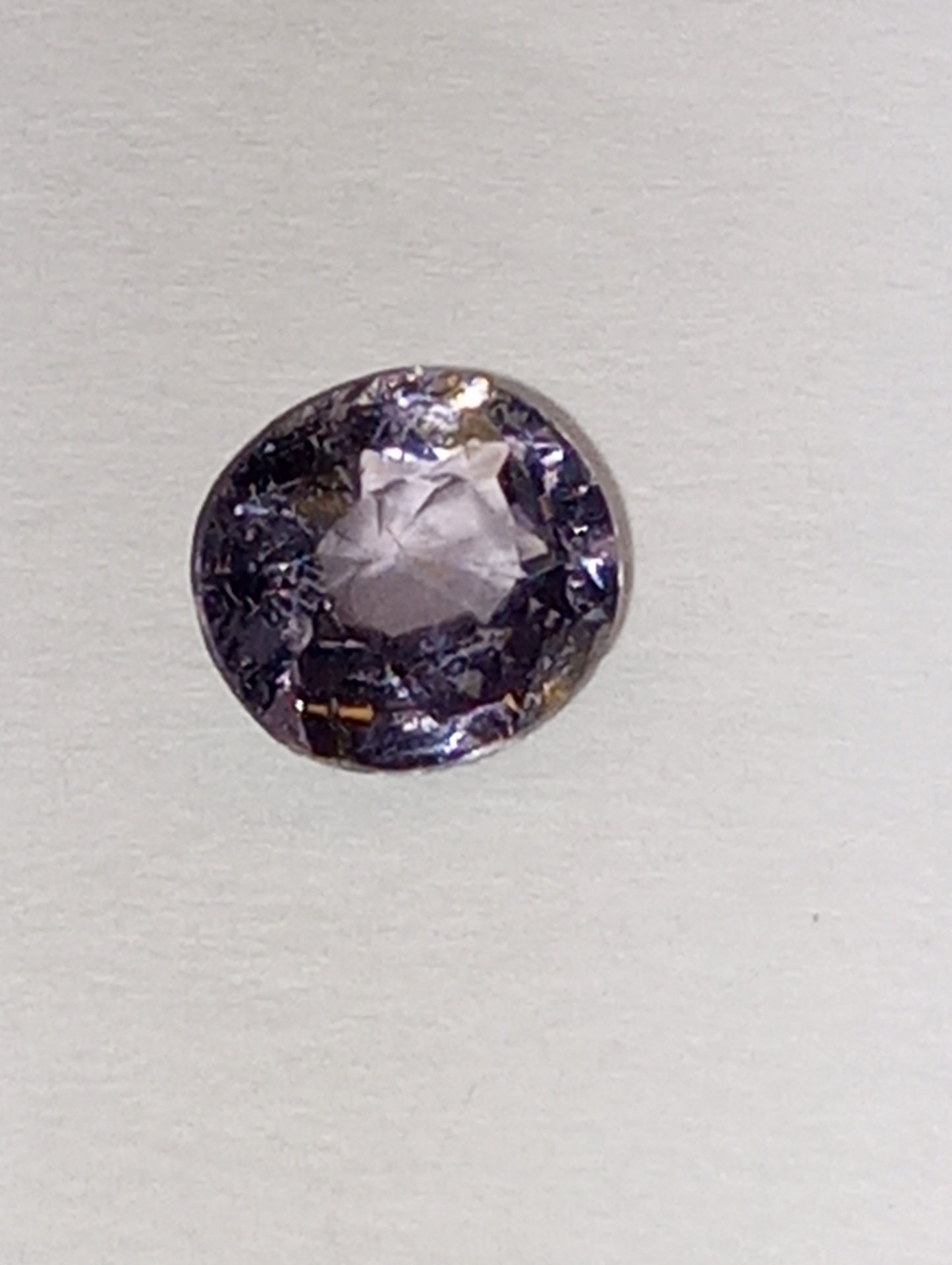 spinel gemstone Burmese, lavender 6mmx5.5mm oval cut, .76ct