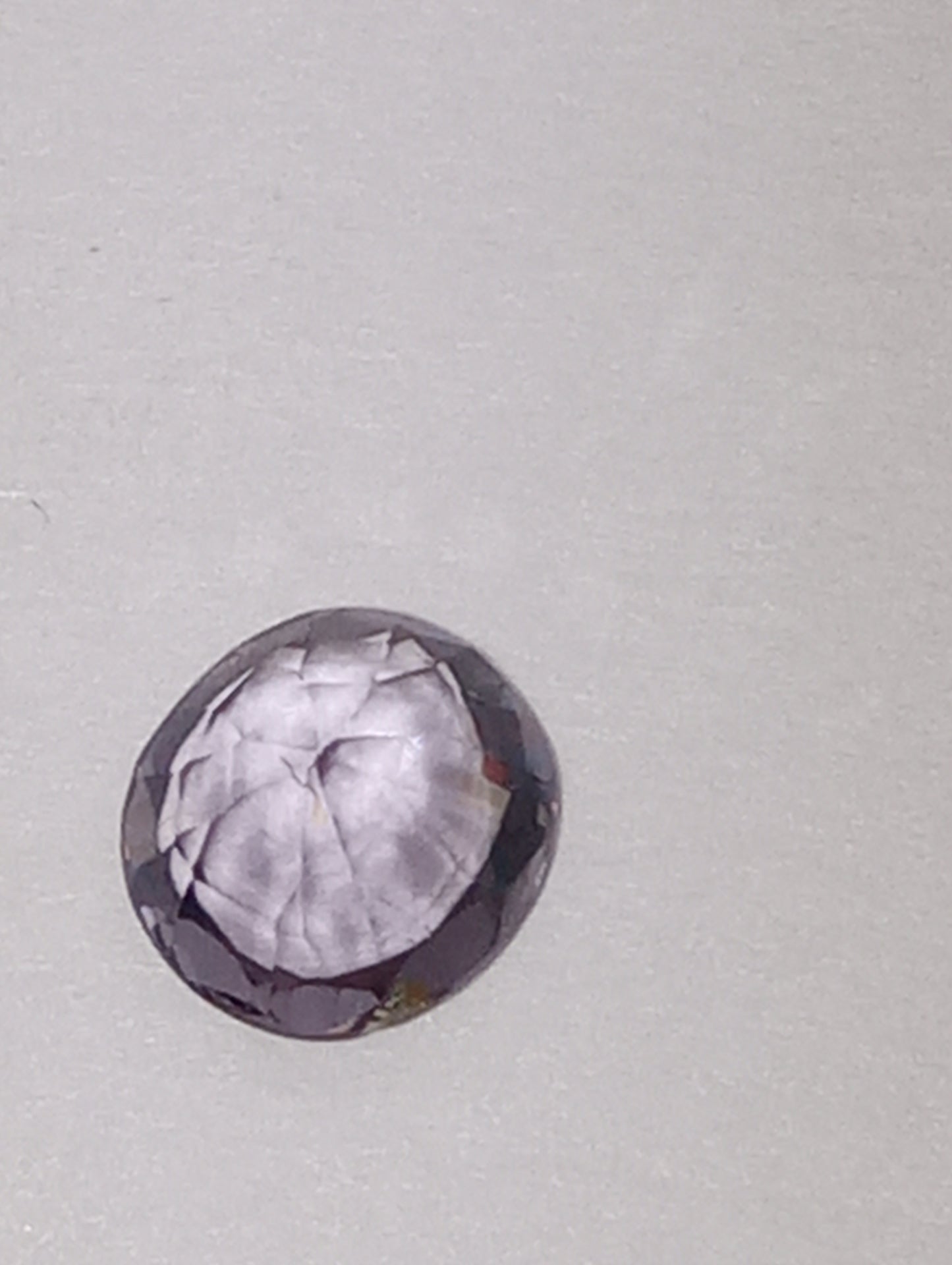 spinel gemstone Burmese, lavender 6mmx5.5mm oval cut, .76ct