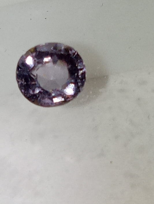 spinel gemstone Burmese, lavender 6mmx5.5mm oval cut, .76ct