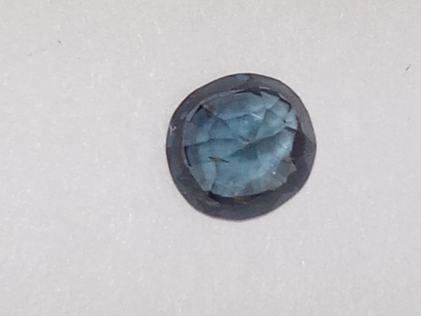 spinel gemstone Burmese, blue, 6mmx5.75mm oval cut, .81ct