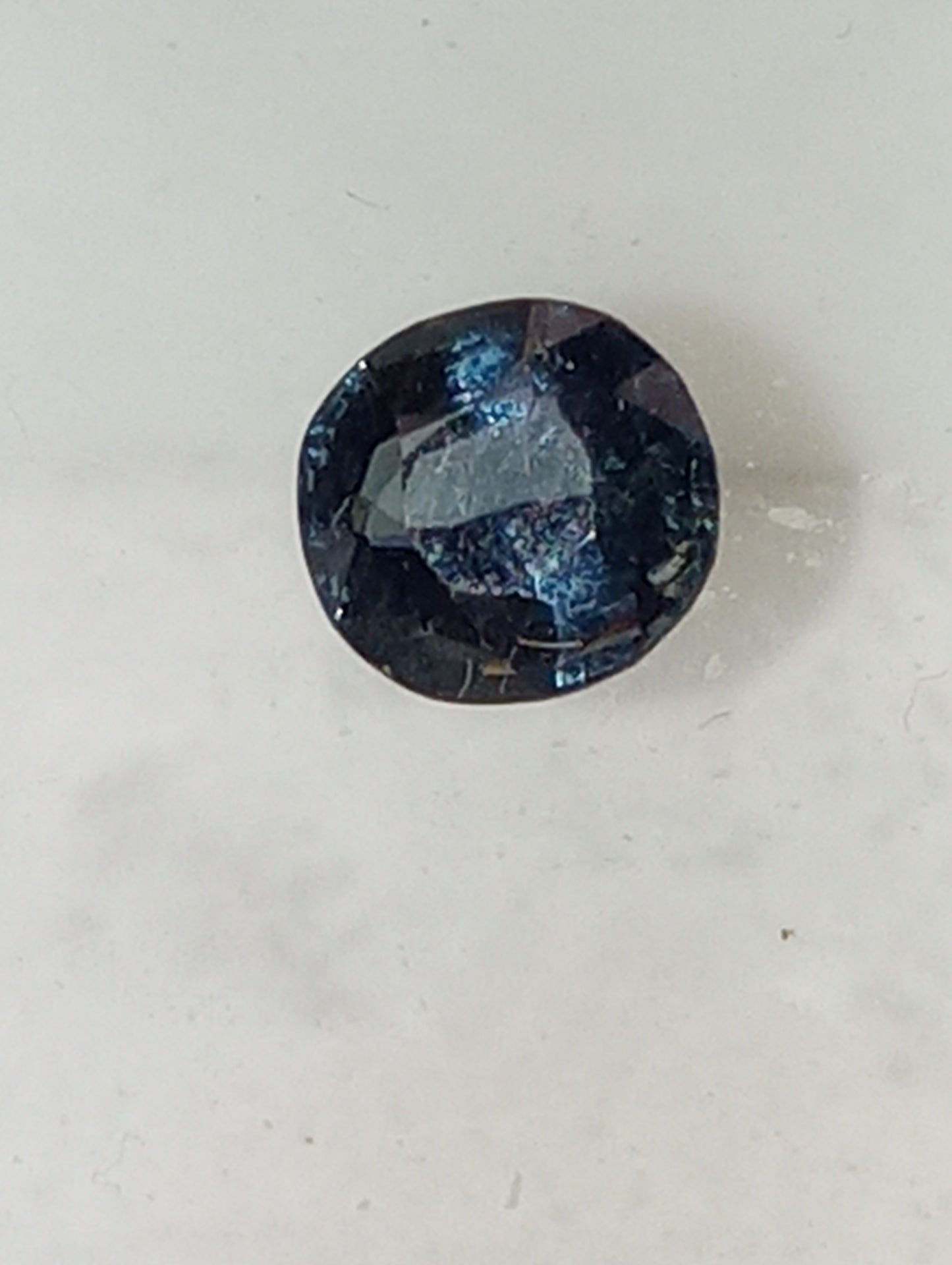 spinel gemstone Burmese, blue, 6mmx5.75mm oval cut, .81ct