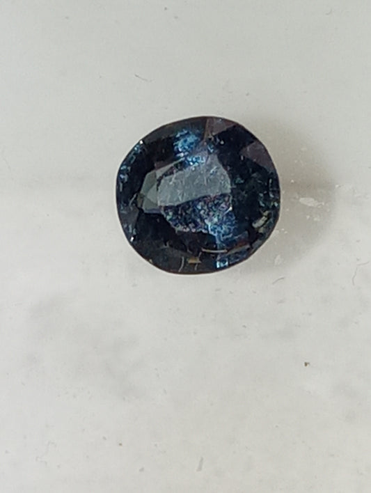 spinel gemstone Burmese, blue, 6mmx5.75mm oval cut, .81ct