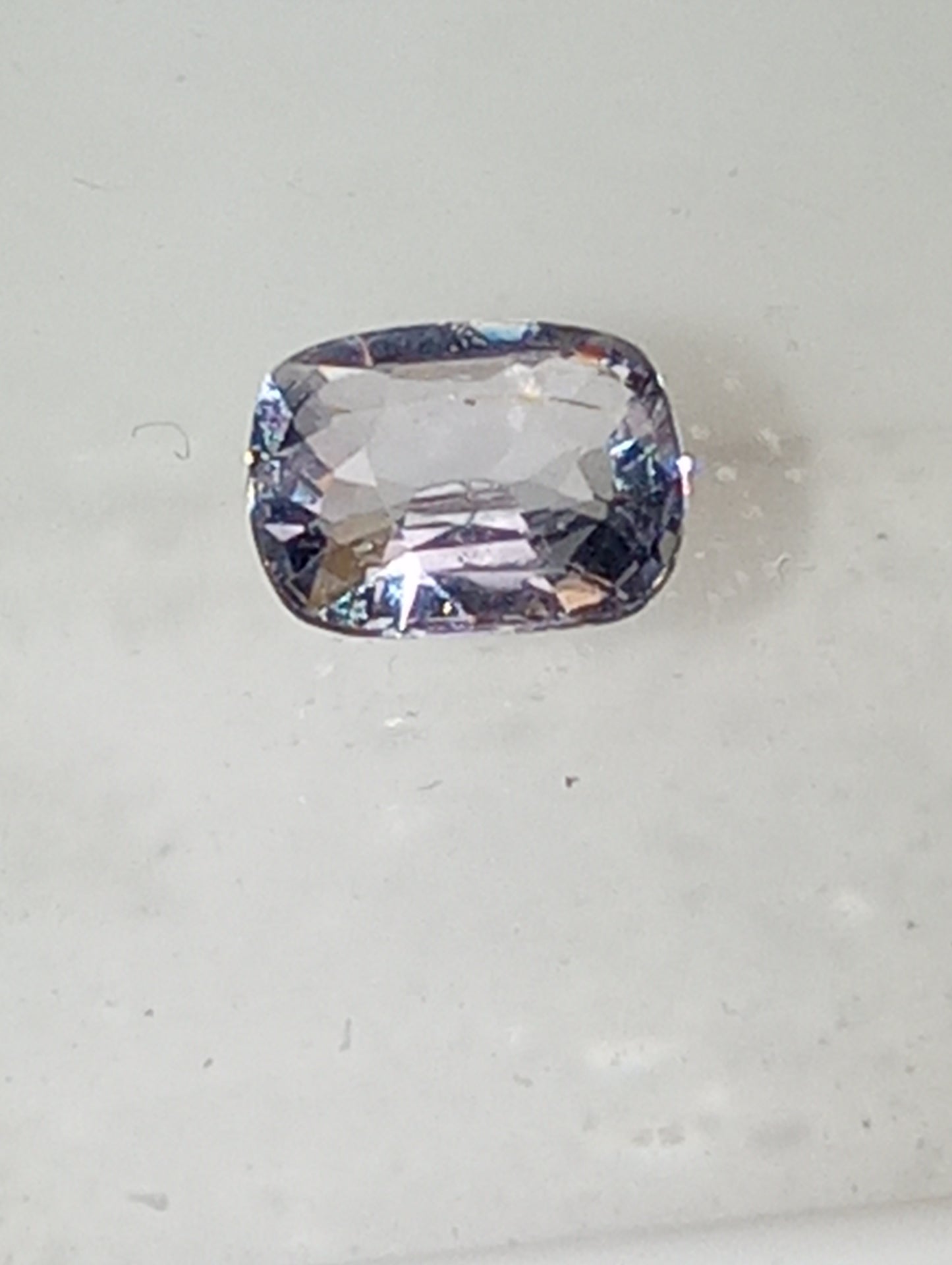 spinel gemstone Burmese, lavender, cushion cut, 6.26mmx5.25mm .69ct