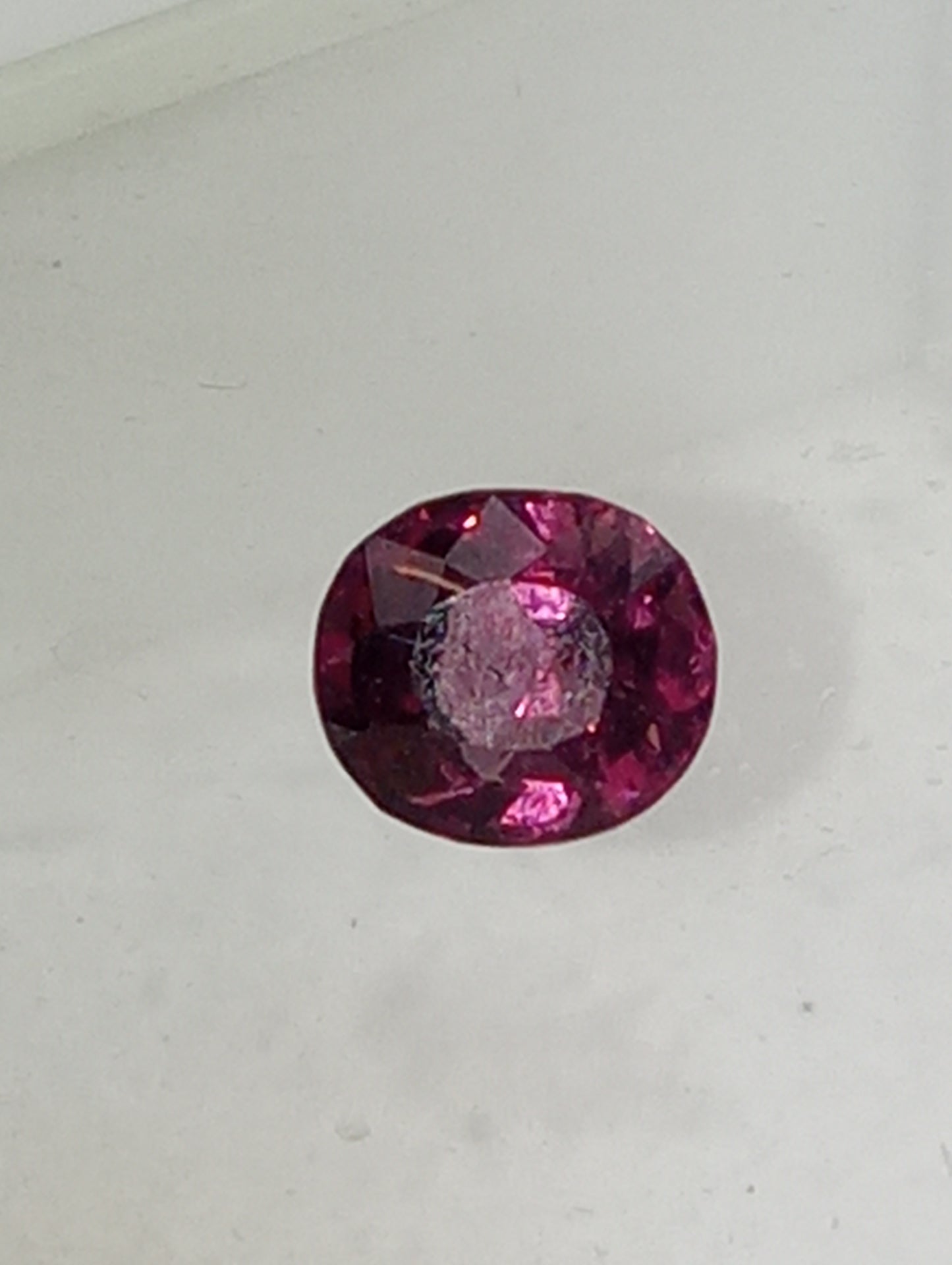 spinel gemstone Burmese, purple , 6mmx5mm oval cut, .74ct