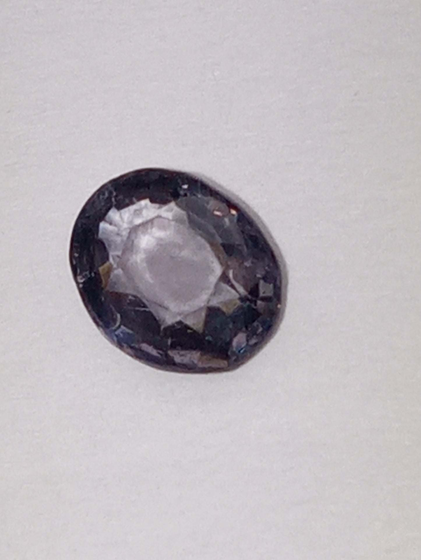 spinel gemstone Burmese, violet blue, 6mmx5mm oval cut, .71ct