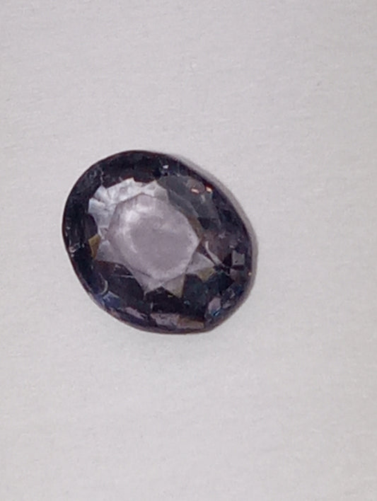 spinel gemstone Burmese, violet blue, 6mmx5mm oval cut, .71ct