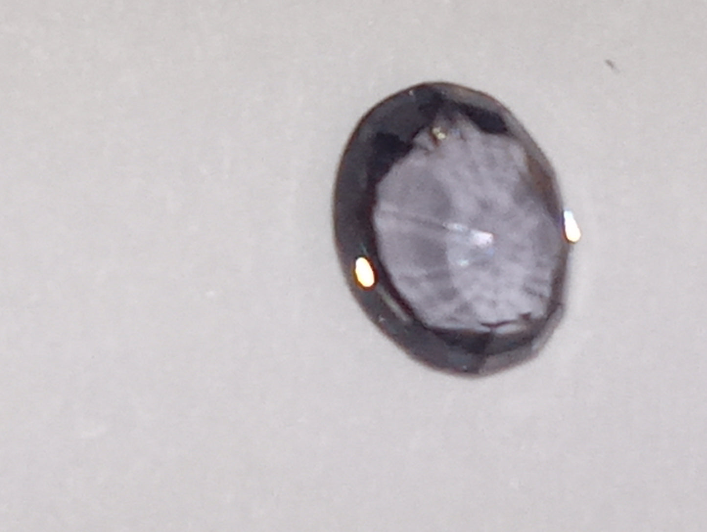 spinel gemstone Burmese, violet blue, 6mmx5mm oval cut, .71ct