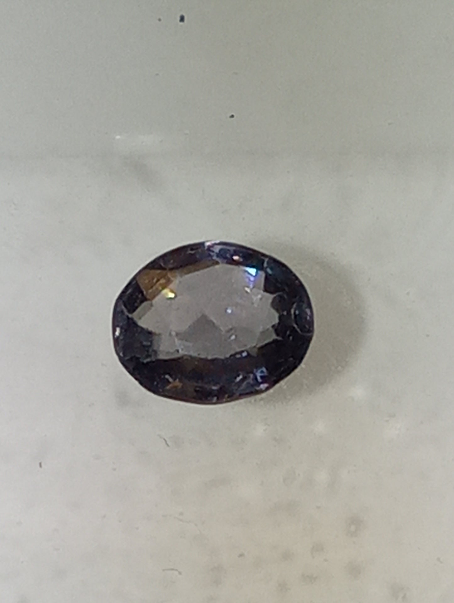 spinel gemstone Burmese, violet blue, 6mmx5mm oval cut, .71ct