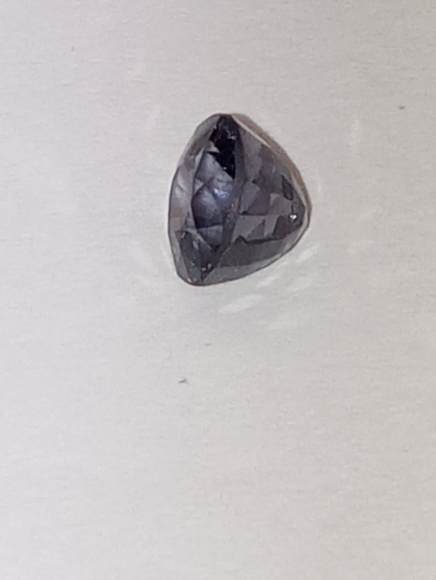 spinel gemstone Burmese, violet blue, 5.5mm round cut, .93ct
