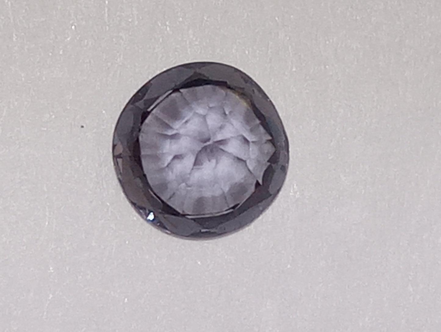 spinel gemstone Burmese, blue, 6mm round cut, .76ct