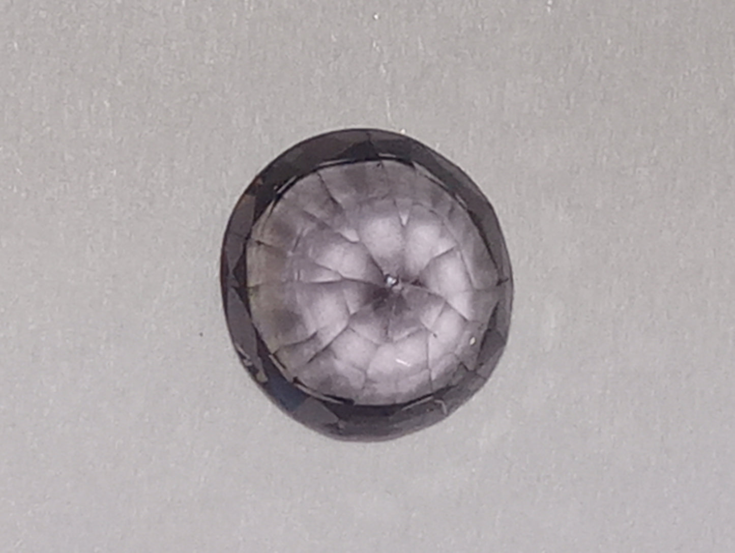 spinel gemstone Burmese, purple, 6mm round cut, .86ct