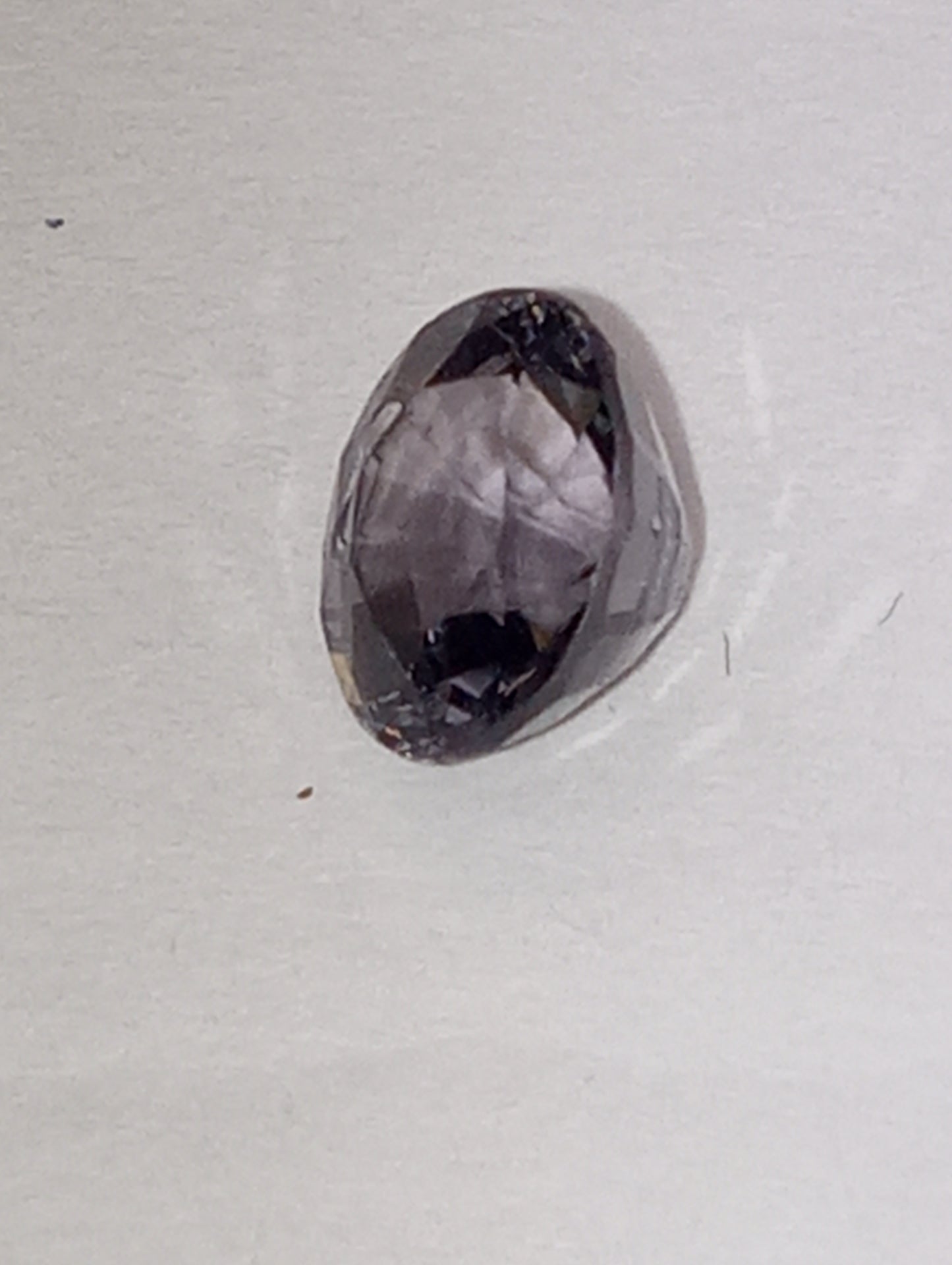 spinel gemstone Burmese, purple, 6mm round cut, .86ct