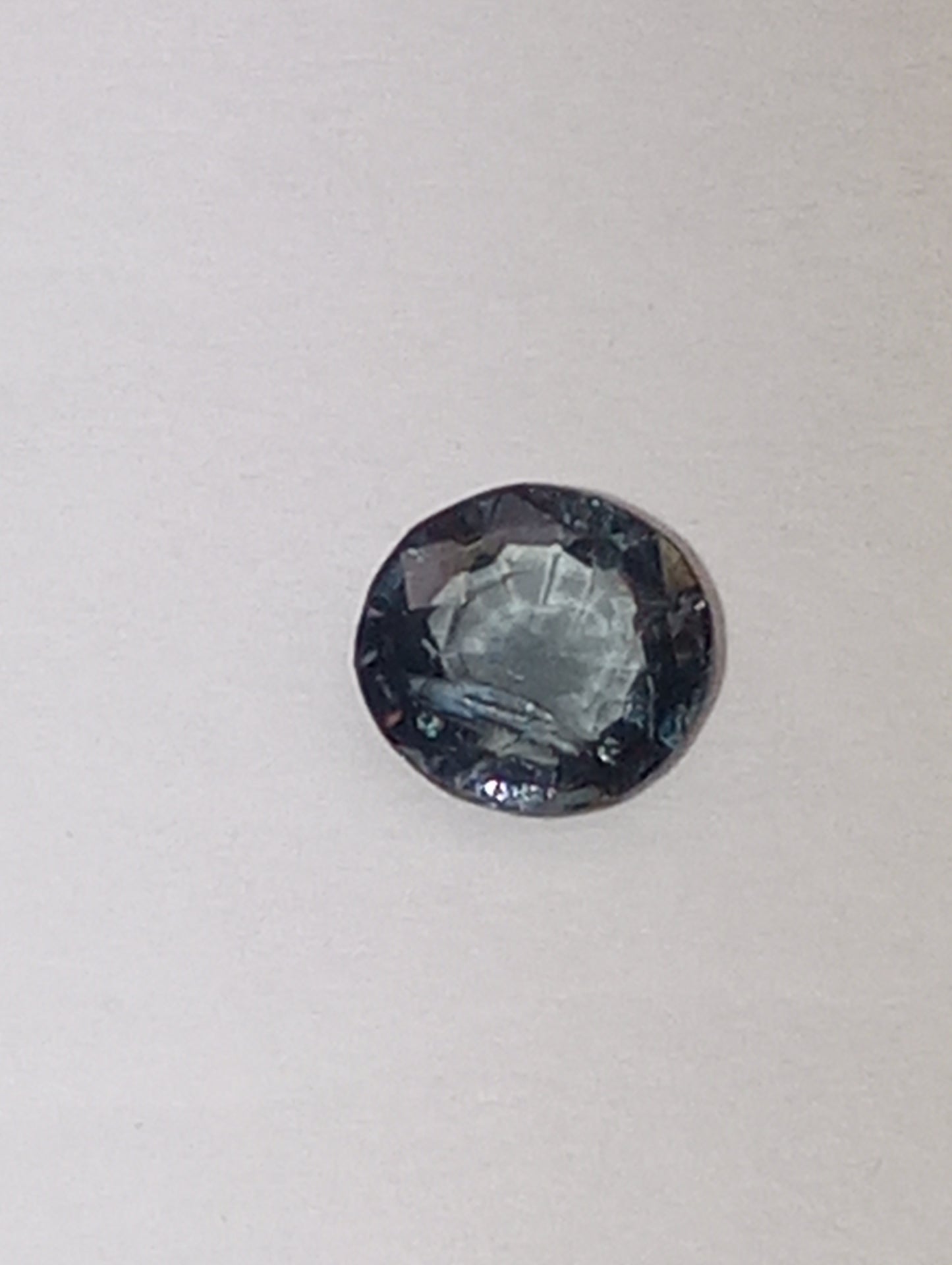 spinel gemstone Burmese, blue, 6mmx5.5mm oval cut, .63ct