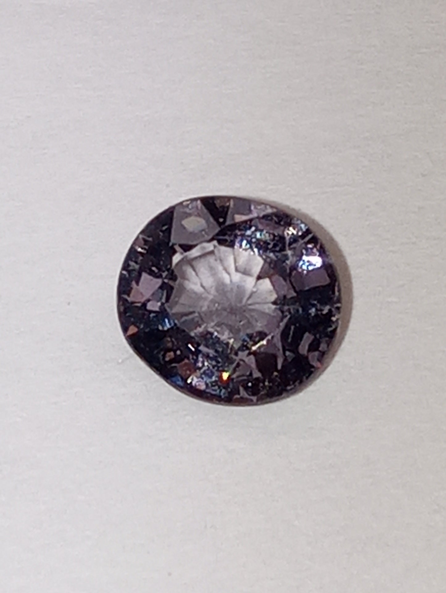 spinel gemstone Burmese, purple, 6.25mmx6mm oval cut, .79ct