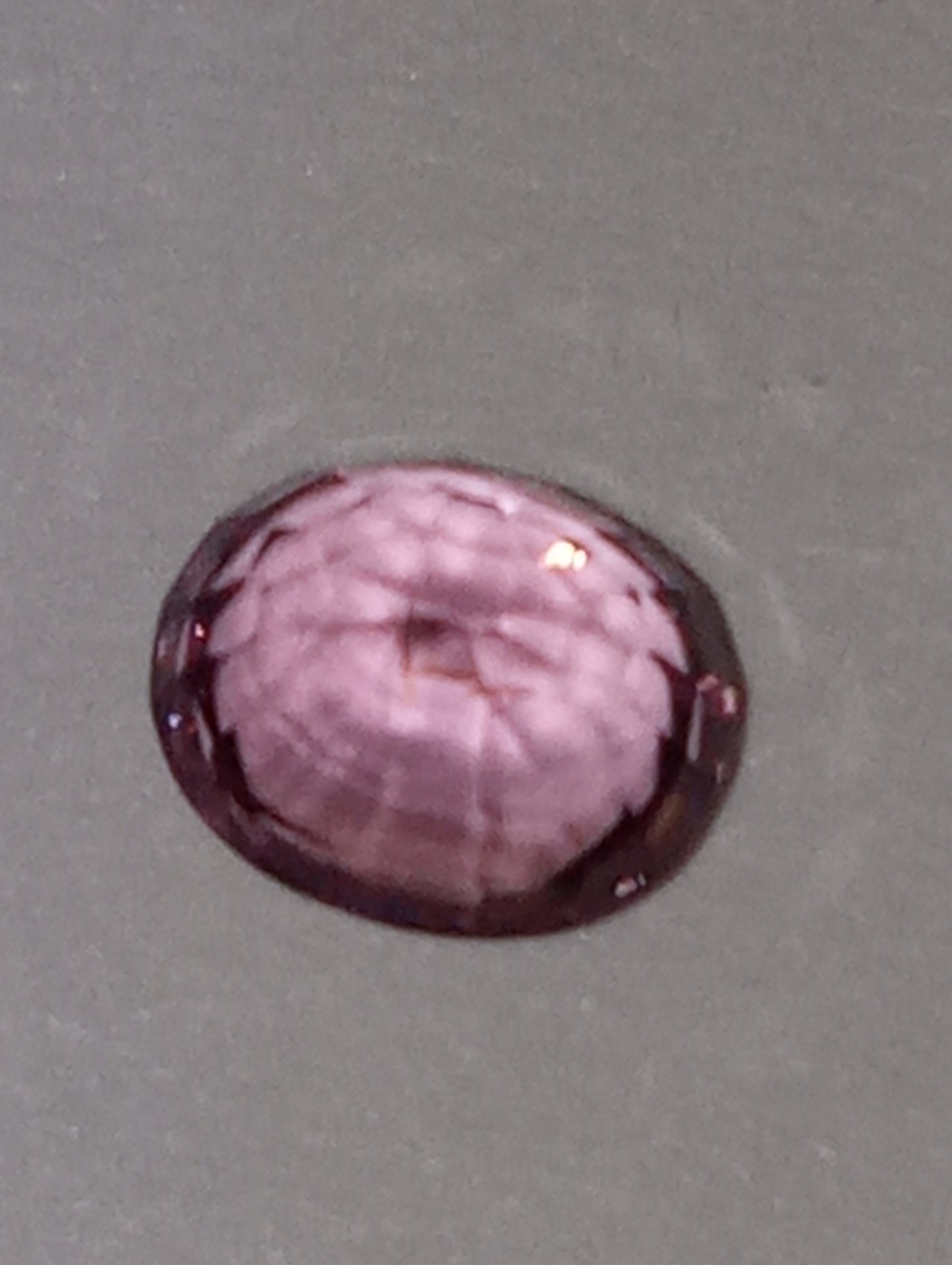 spinel gemstone Burmese, pink, 5mmx4mm oval cut, .63ct