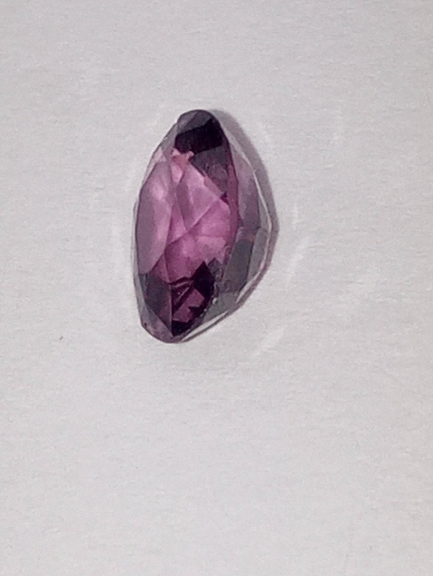 spinel gemstone Burmese, pinky purple, 5mmx4mm oval cut, .62ct