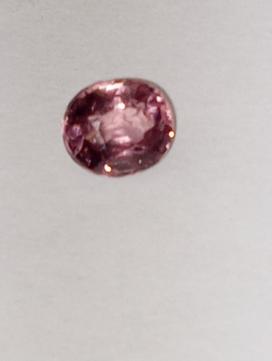 spinel gemstone Burmese, pink, 5mmx4mm oval cut, .66ct