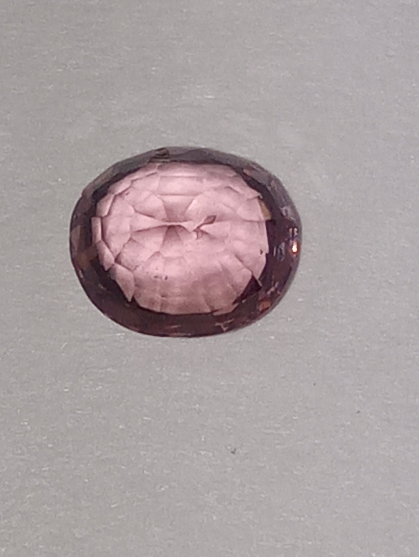 spinel gemstone Burmese, pink, 5mmx4mm oval cut, .66ct
