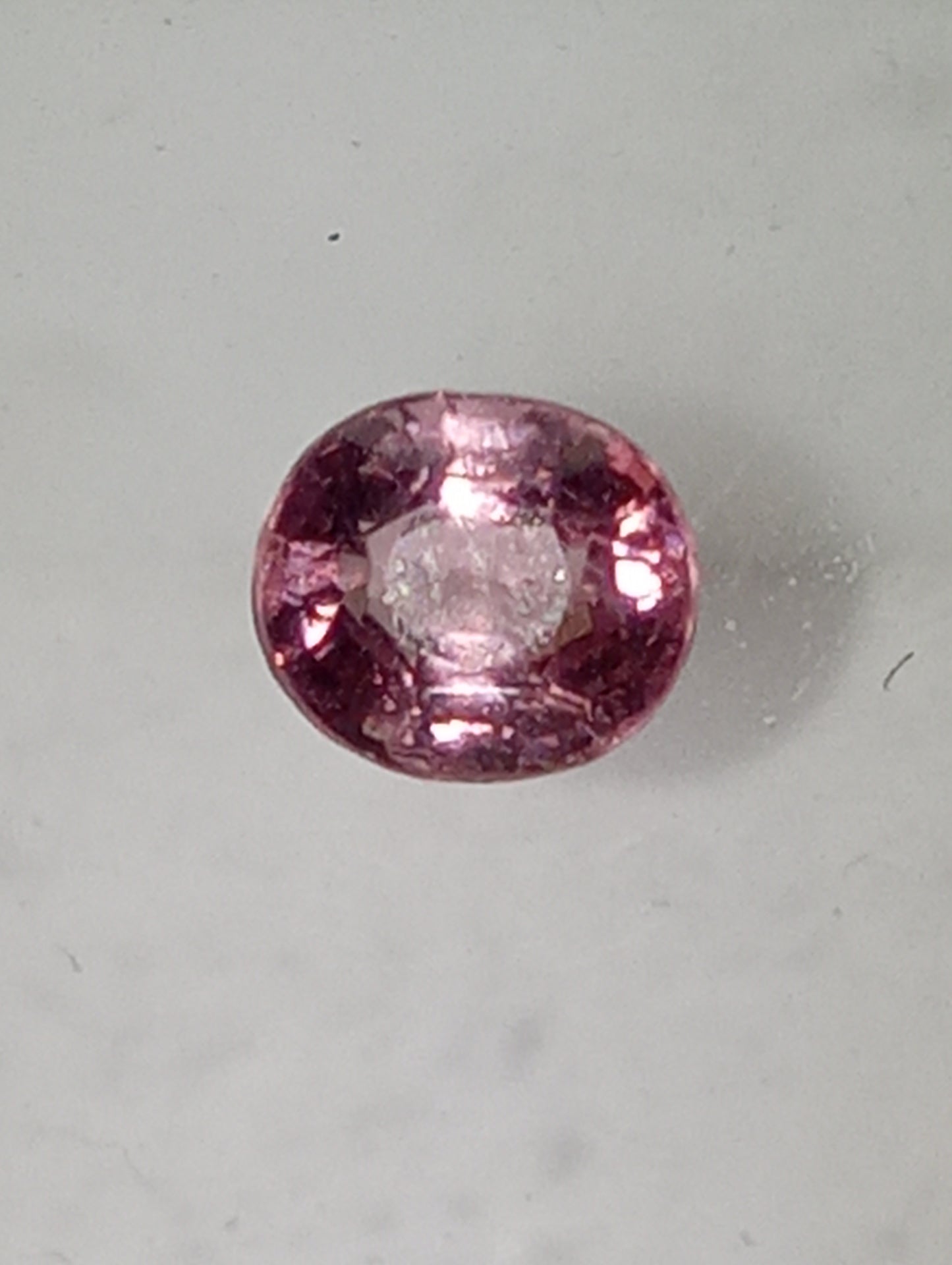 spinel gemstone Burmese, pink, 5mmx4mm oval cut, .66ct